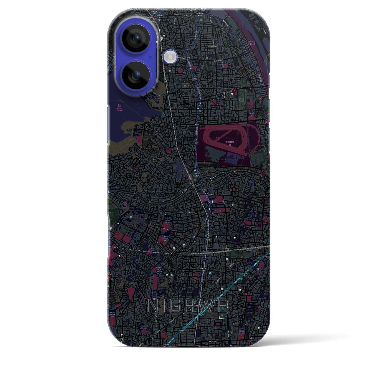 【仁川(兵庫県)】地図柄iPhoneケース(バックカバータイプ)