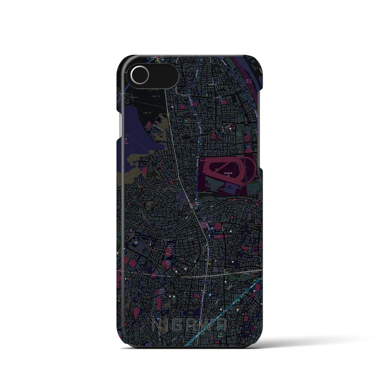 【仁川(兵庫県)】地図柄iPhoneケース(バックカバータイプ)