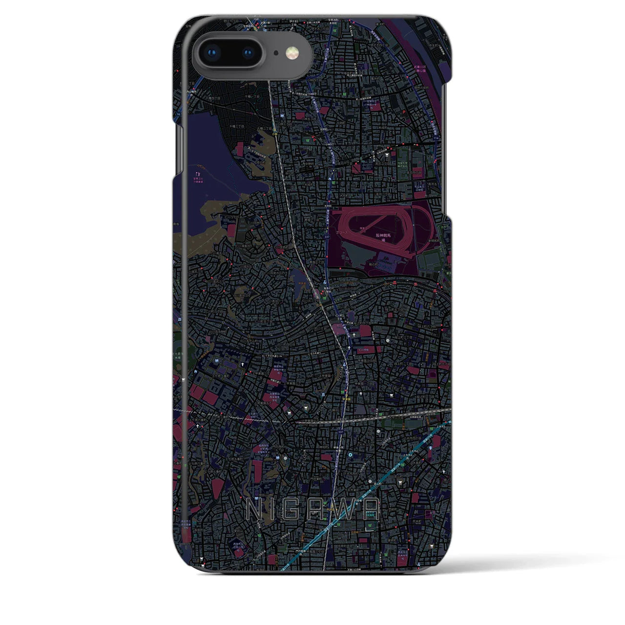 【仁川(兵庫県)】地図柄iPhoneケース(バックカバータイプ)