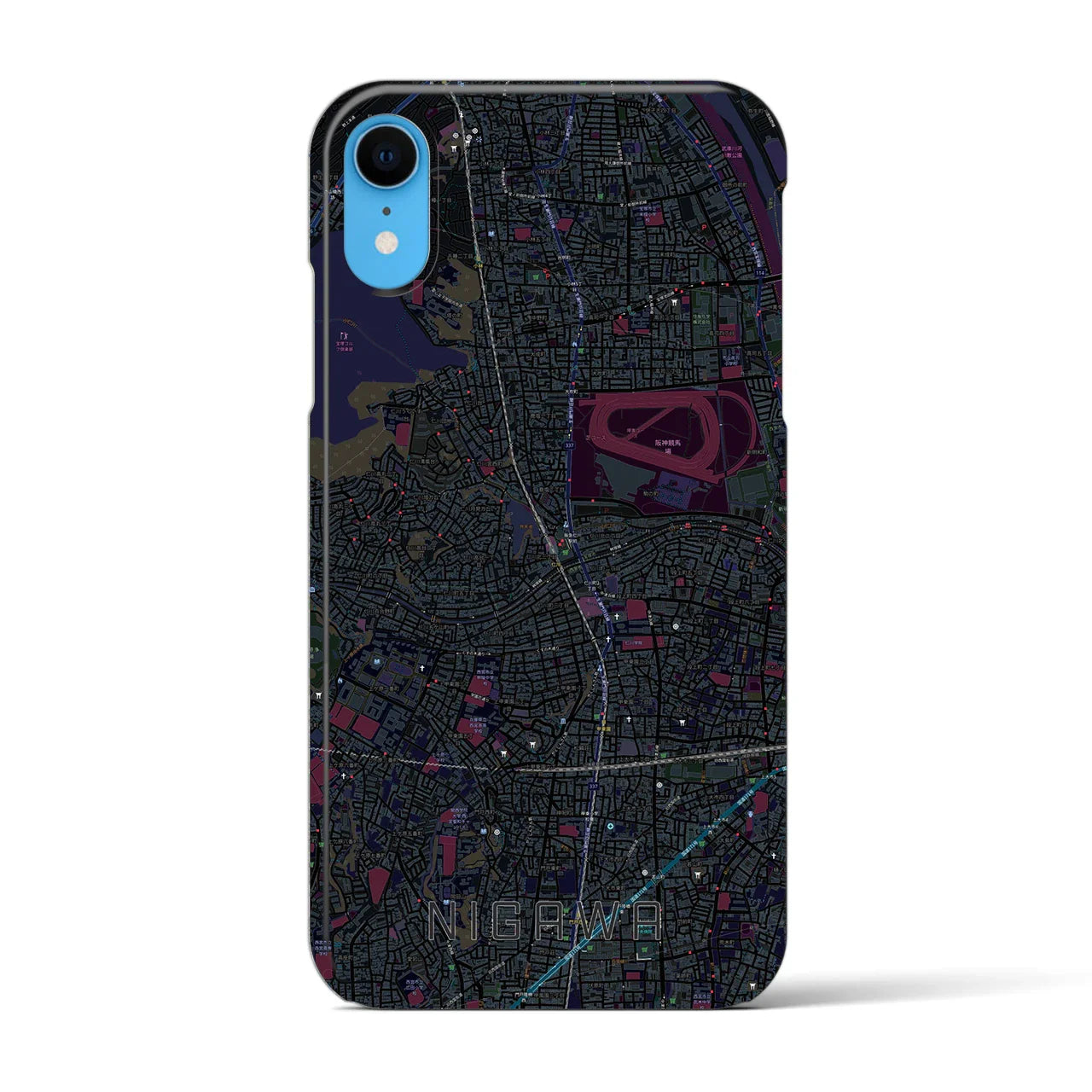 【仁川(兵庫県)】地図柄iPhoneケース(バックカバータイプ)