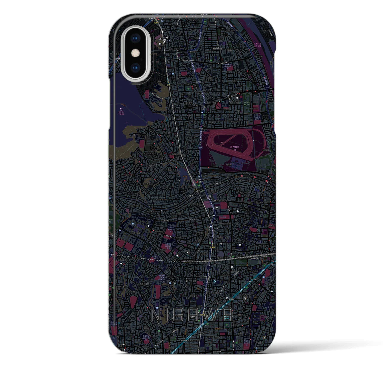 【仁川(兵庫県)】地図柄iPhoneケース(バックカバータイプ)