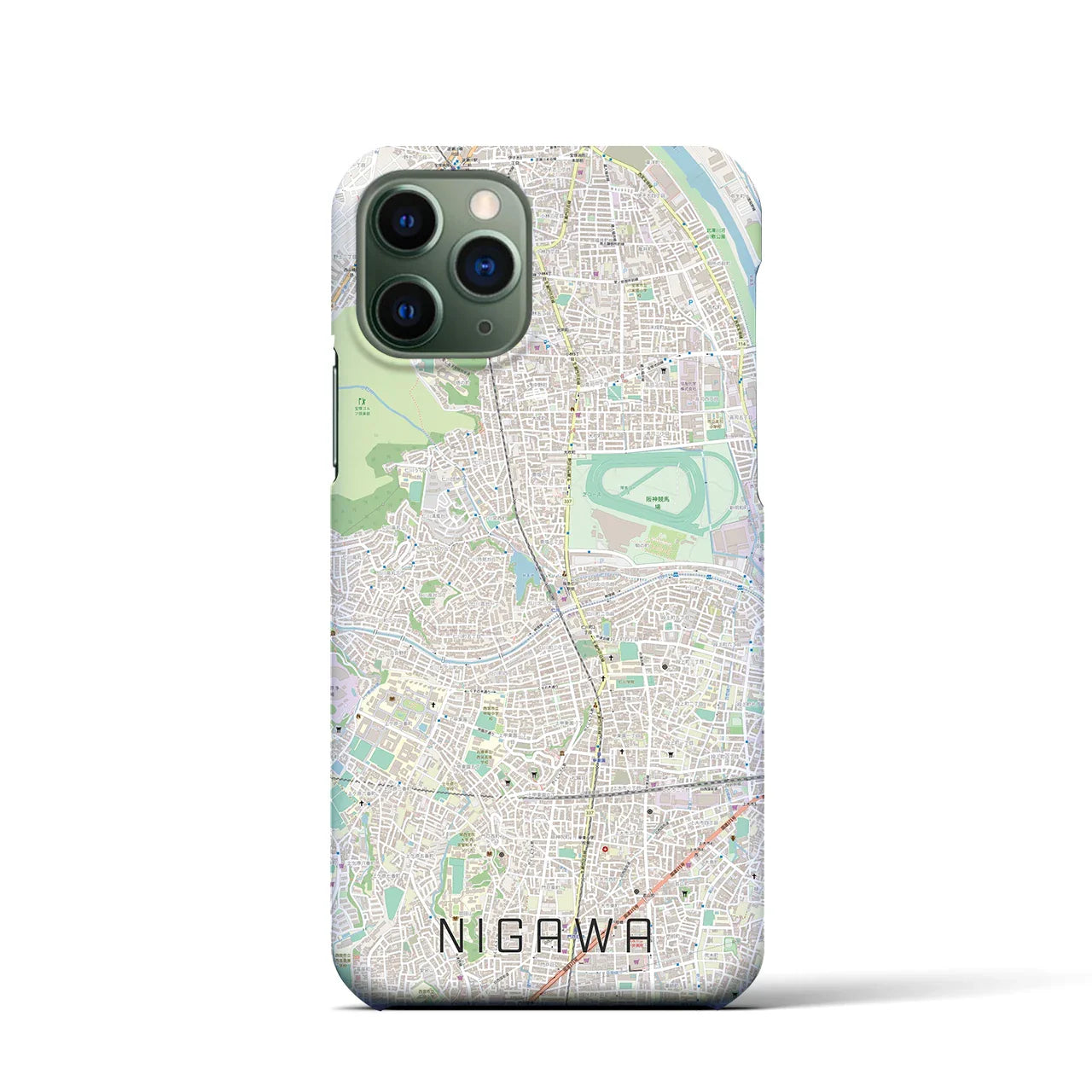 【仁川(兵庫県)】地図柄iPhoneケース(バックカバータイプ)