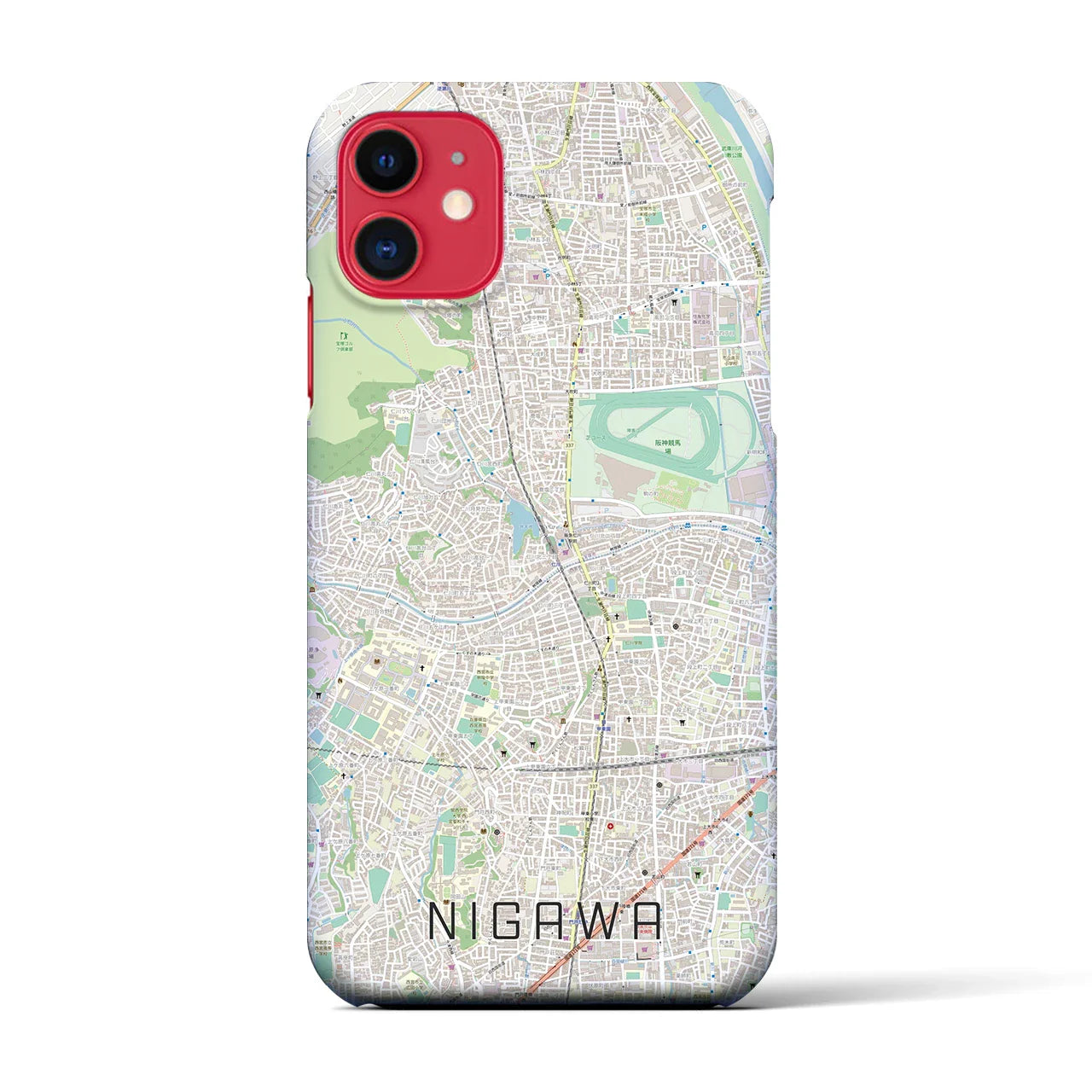 【仁川(兵庫県)】地図柄iPhoneケース(バックカバータイプ)