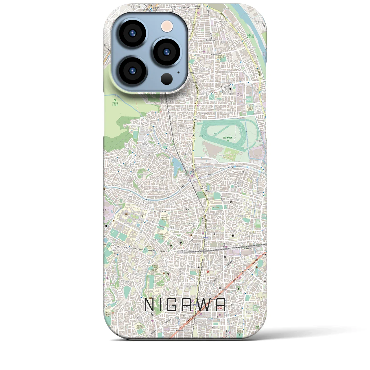 【仁川(兵庫県)】地図柄iPhoneケース(バックカバータイプ)