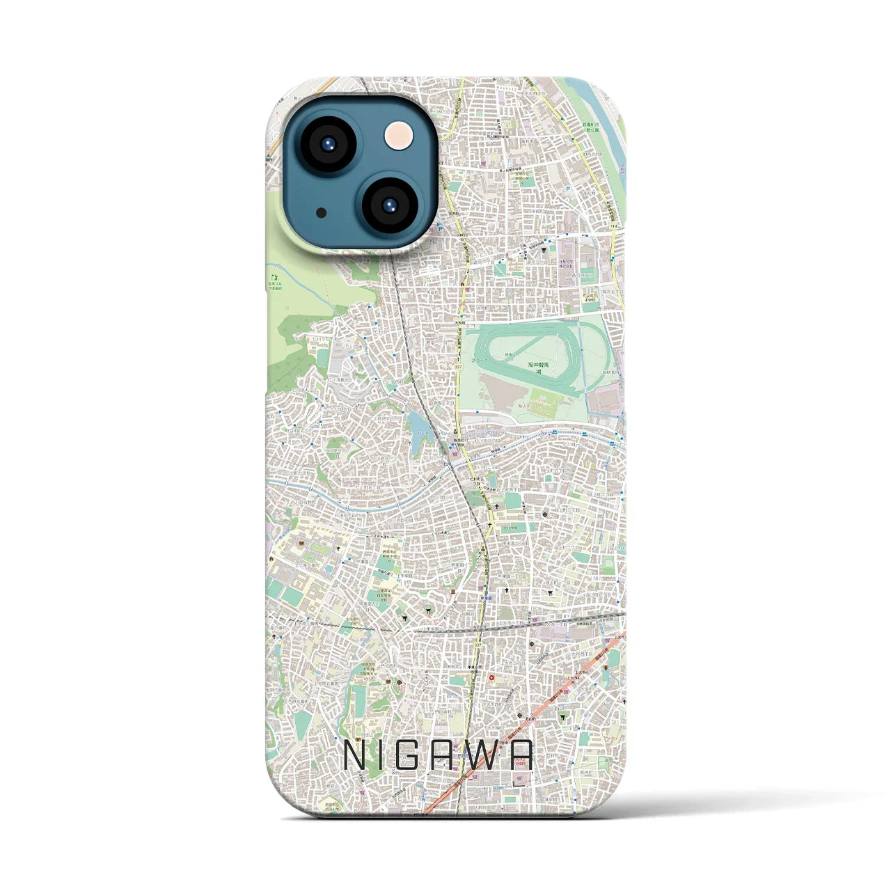 【仁川(兵庫県)】地図柄iPhoneケース(バックカバータイプ)
