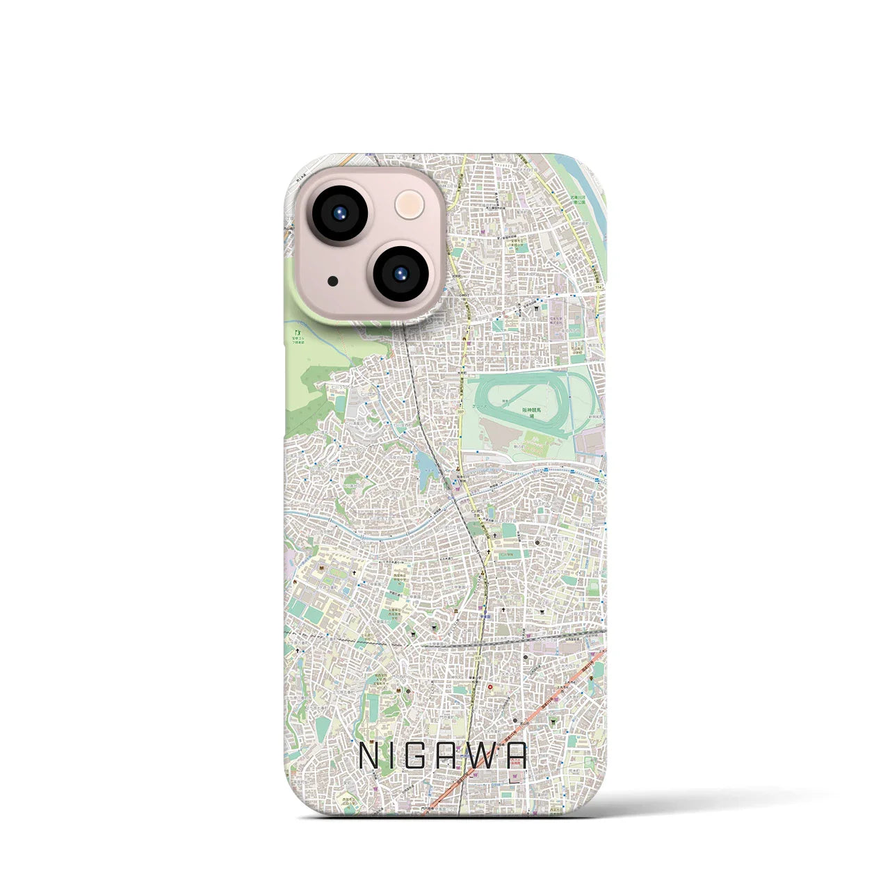 【仁川(兵庫県)】地図柄iPhoneケース(バックカバータイプ)
