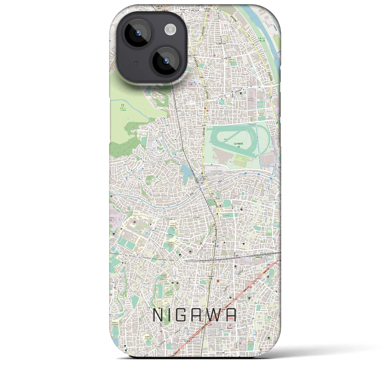 【仁川(兵庫県)】地図柄iPhoneケース(バックカバータイプ)