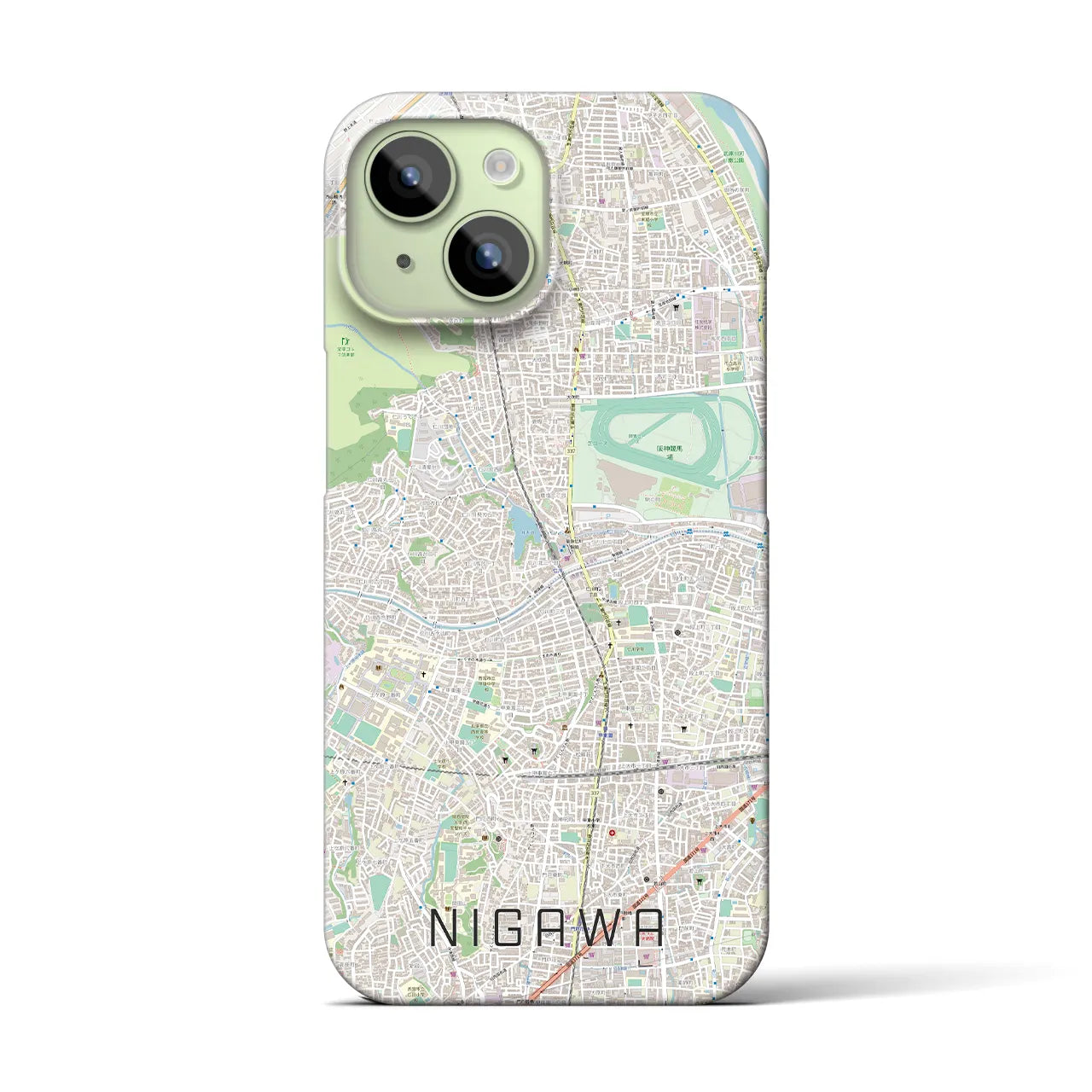 【仁川(兵庫県)】地図柄iPhoneケース(バックカバータイプ)