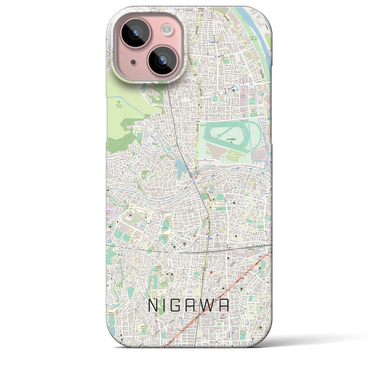 【仁川(兵庫県)】地図柄iPhoneケース(バックカバータイプ)