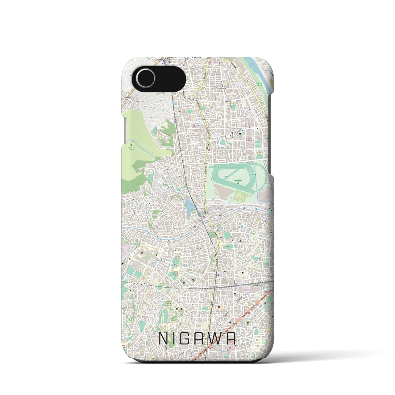 【仁川(兵庫県)】地図柄iPhoneケース(バックカバータイプ)