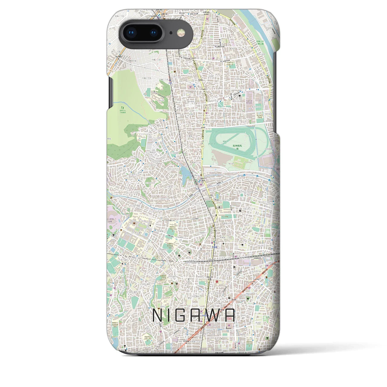 【仁川(兵庫県)】地図柄iPhoneケース(バックカバータイプ)