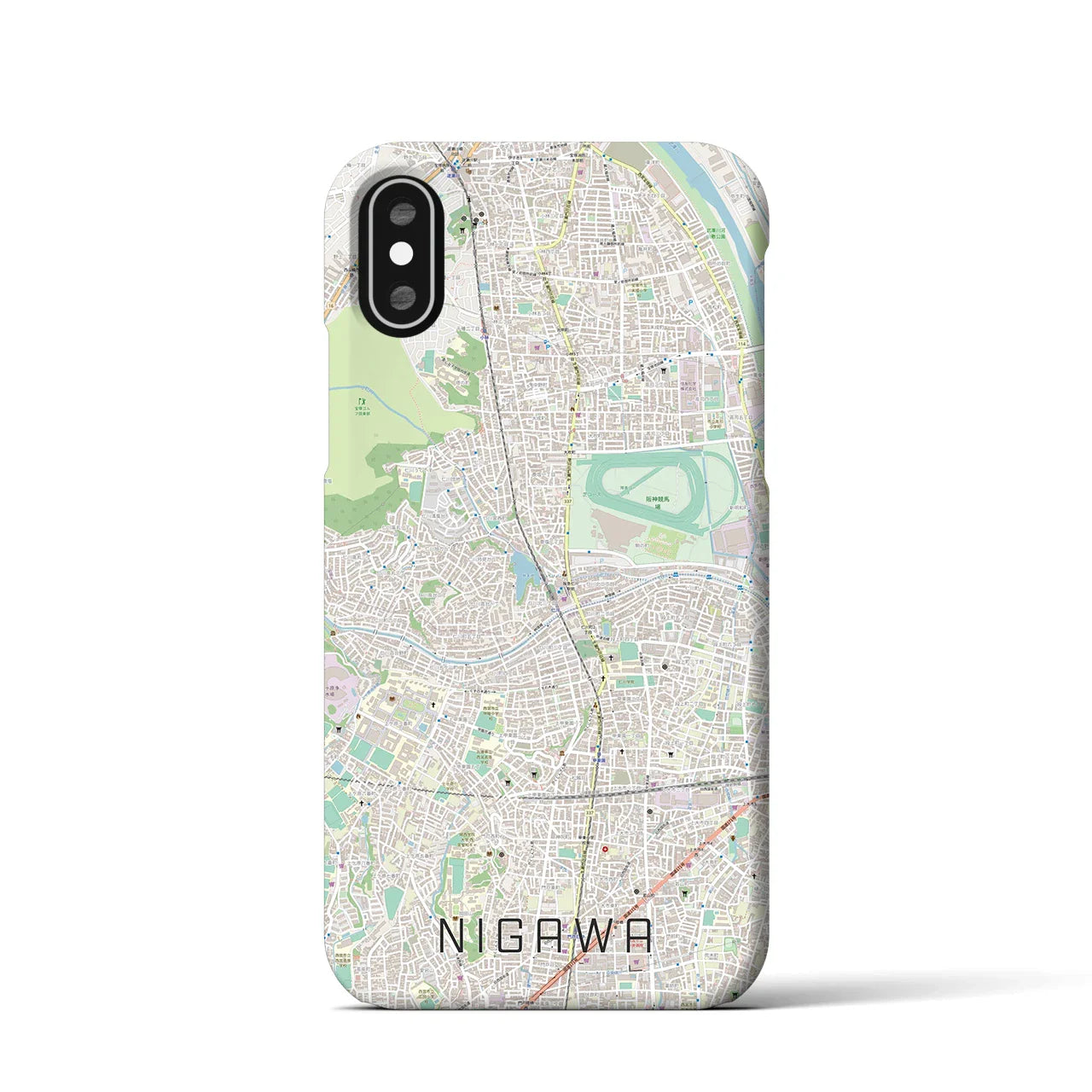 【仁川(兵庫県)】地図柄iPhoneケース(バックカバータイプ)