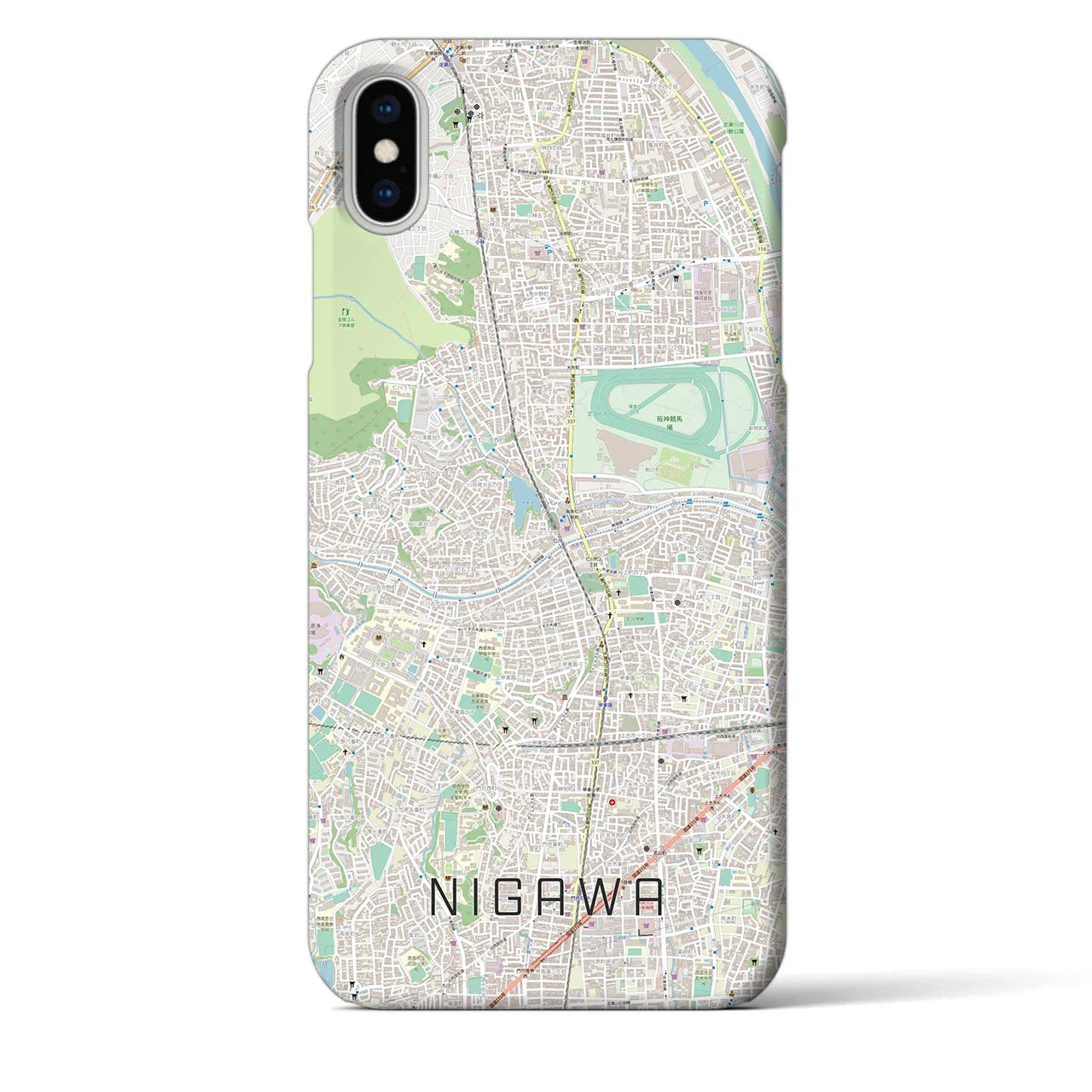 【仁川(兵庫県)】地図柄iPhoneケース(バックカバータイプ)