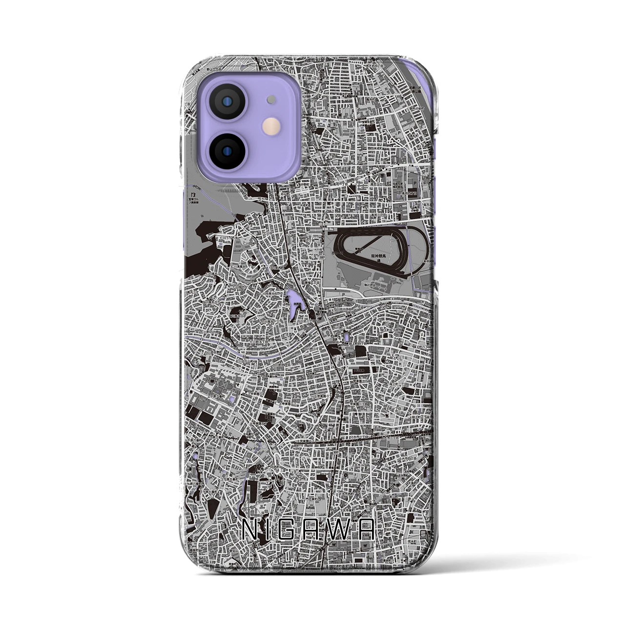 【仁川(兵庫県)】地図柄iPhoneケース(クリアタイプ)