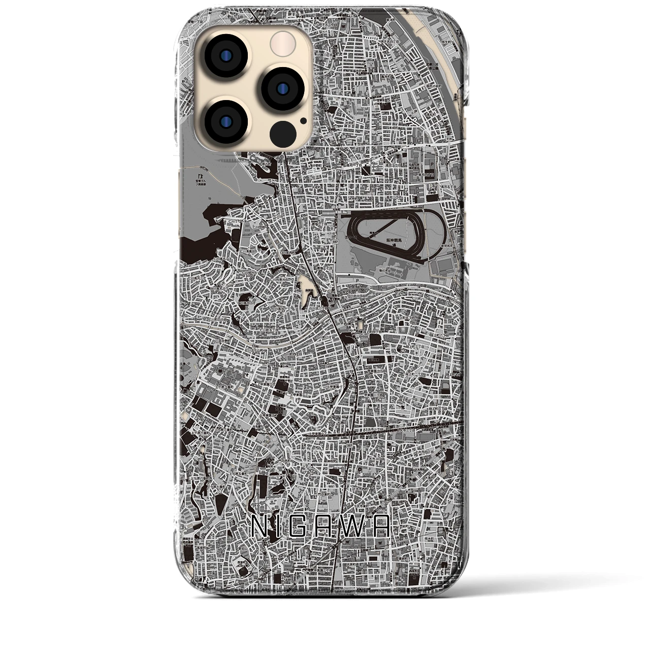 【仁川(兵庫県)】地図柄iPhoneケース(クリアタイプ)