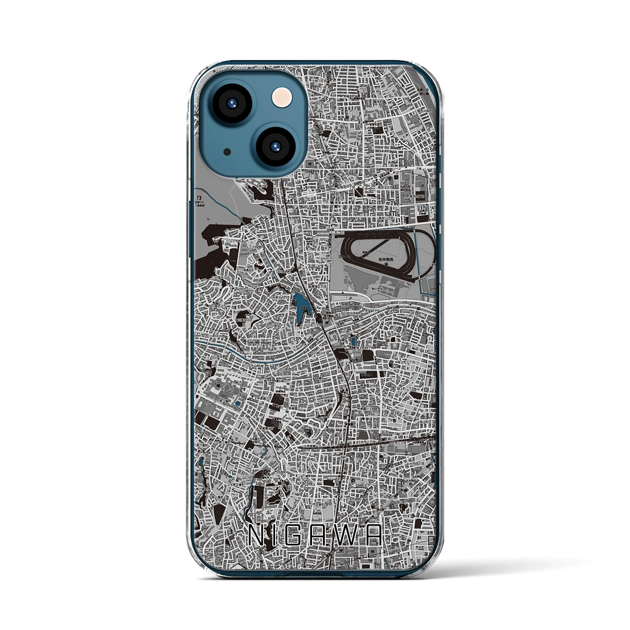 【仁川(兵庫県)】地図柄iPhoneケース(クリアタイプ)