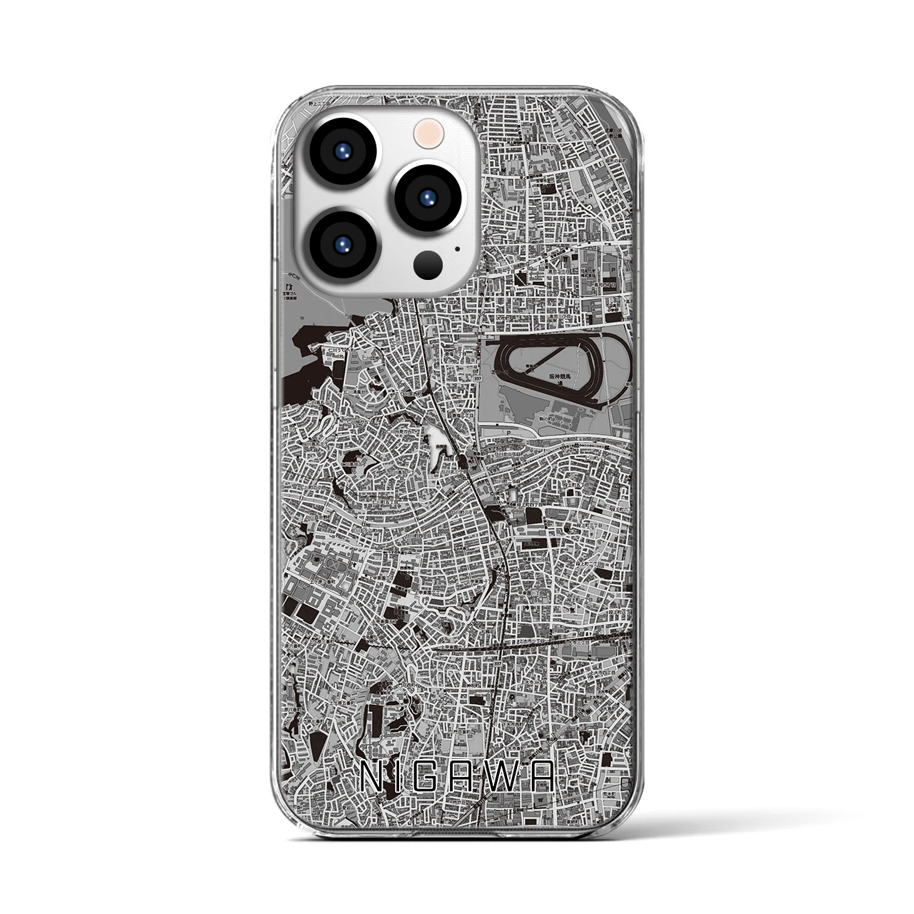 【仁川(兵庫県)】地図柄iPhoneケース(クリアタイプ)