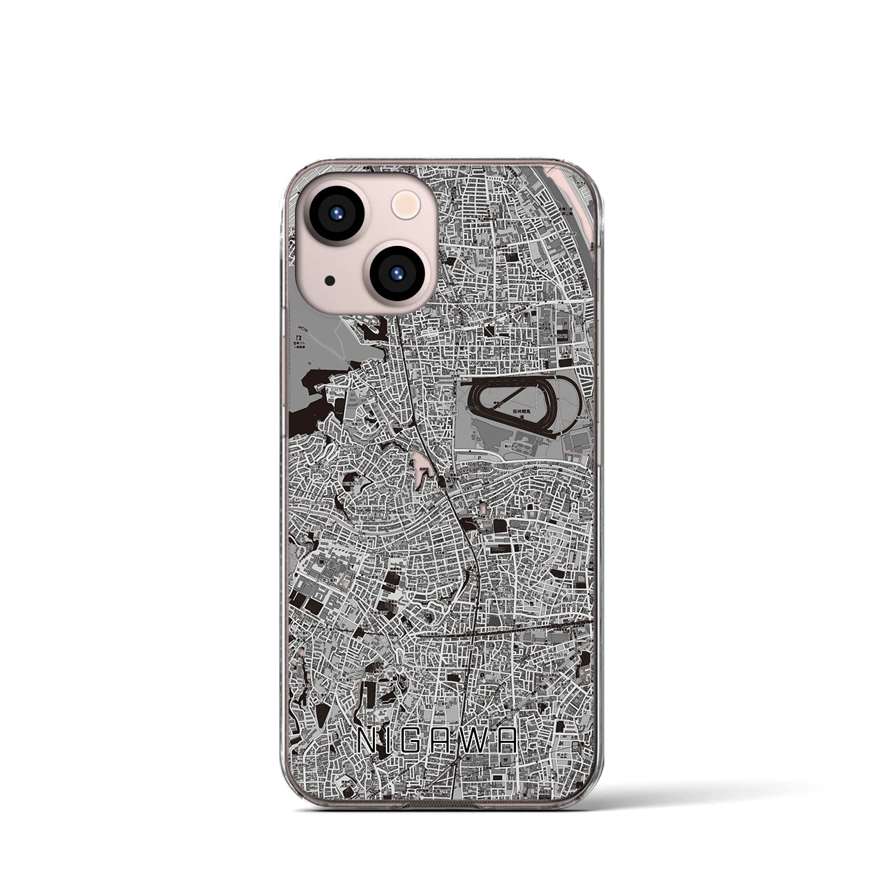 【仁川(兵庫県)】地図柄iPhoneケース(クリアタイプ)