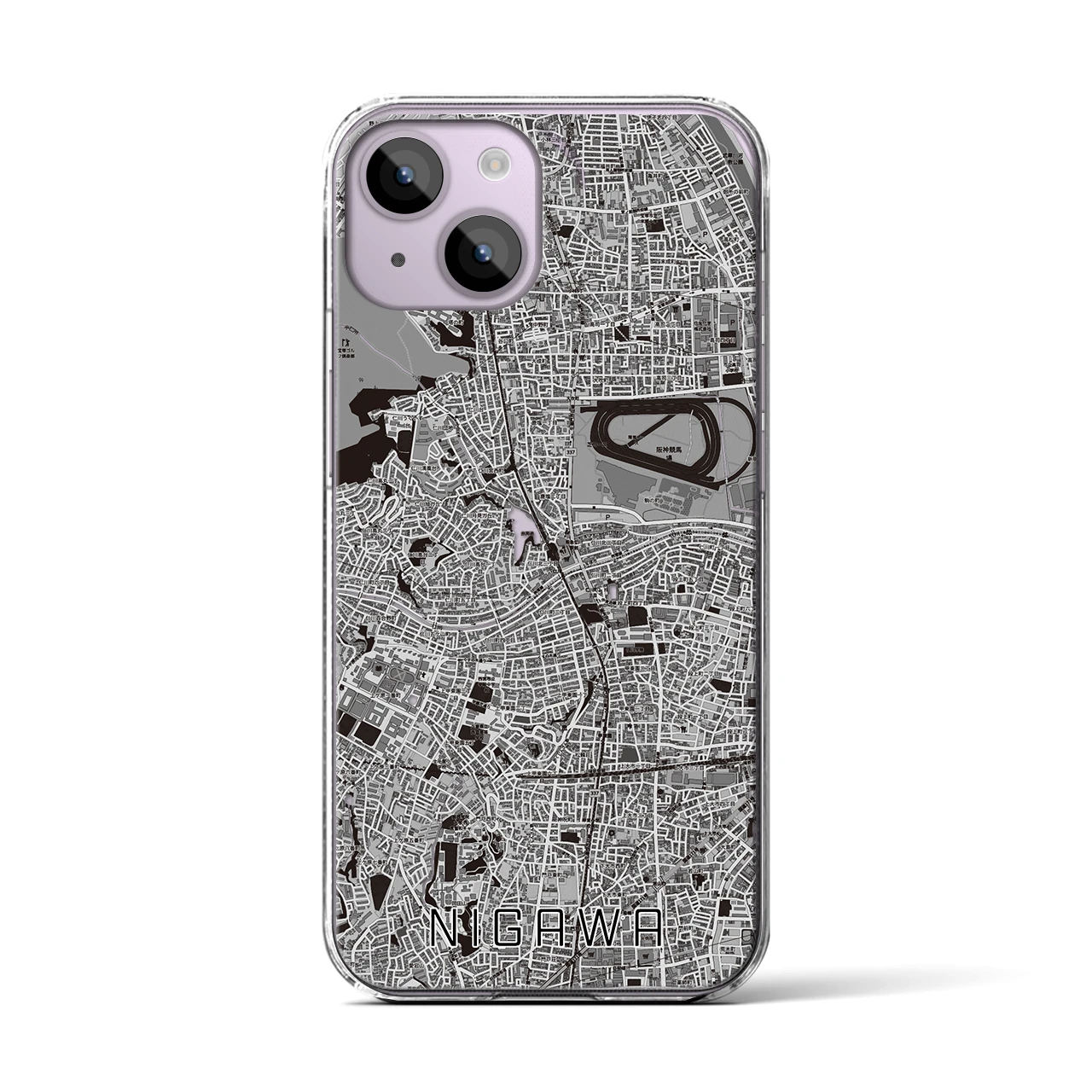 【仁川(兵庫県)】地図柄iPhoneケース(クリアタイプ)