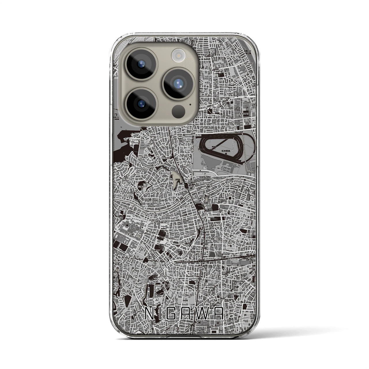 【仁川(兵庫県)】地図柄iPhoneケース(クリアタイプ)