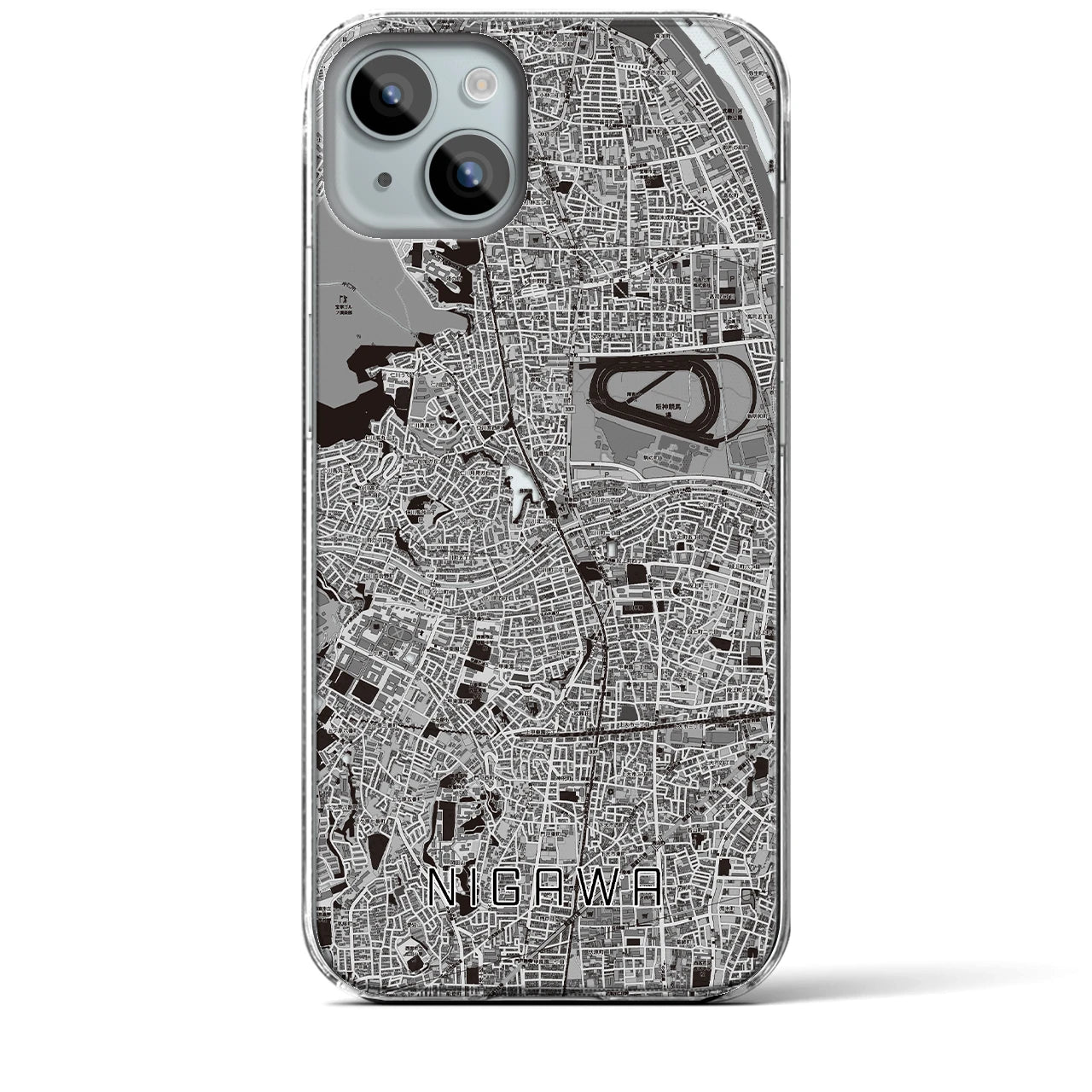 【仁川(兵庫県)】地図柄iPhoneケース(クリアタイプ)