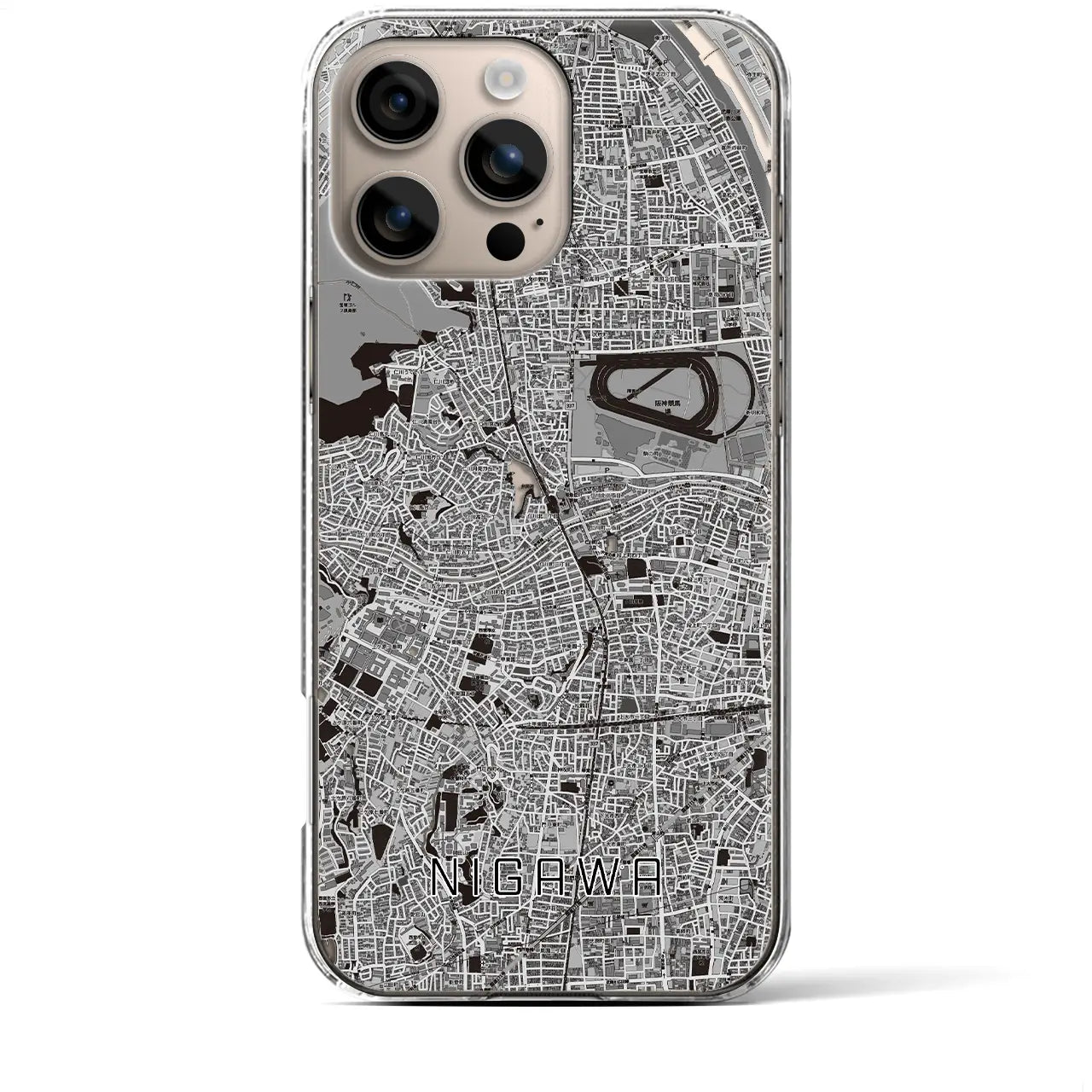 【仁川(兵庫県)】地図柄iPhoneケース(クリアタイプ)