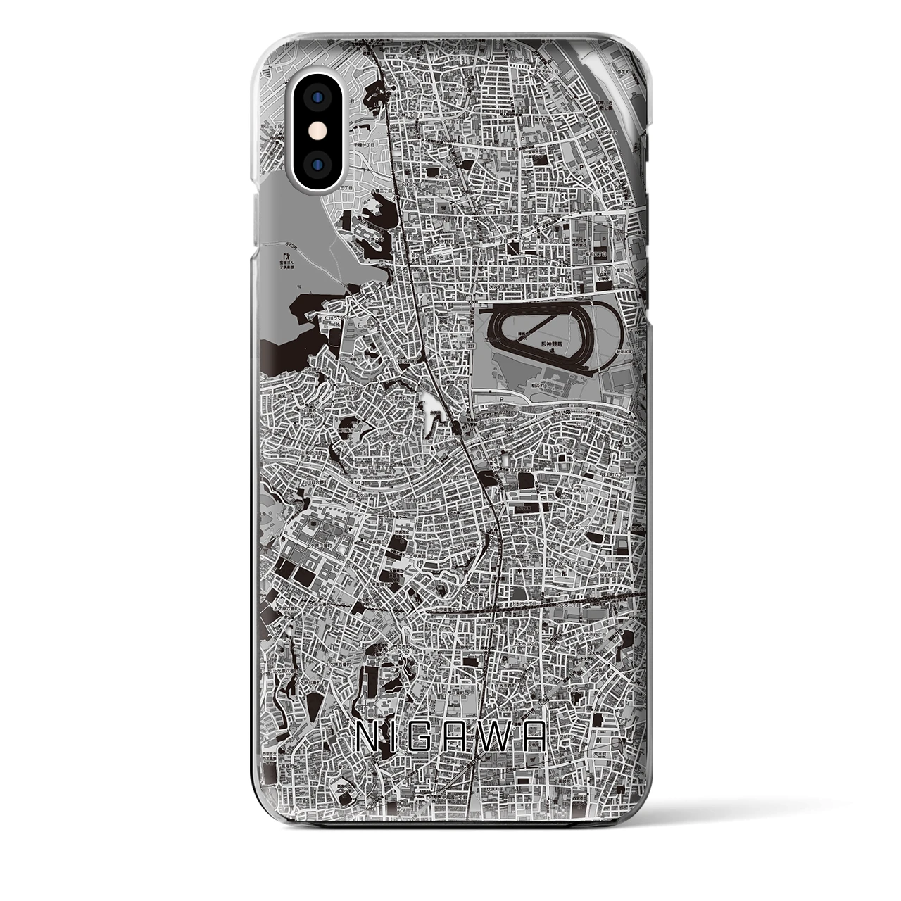 【仁川(兵庫県)】地図柄iPhoneケース(クリアタイプ)