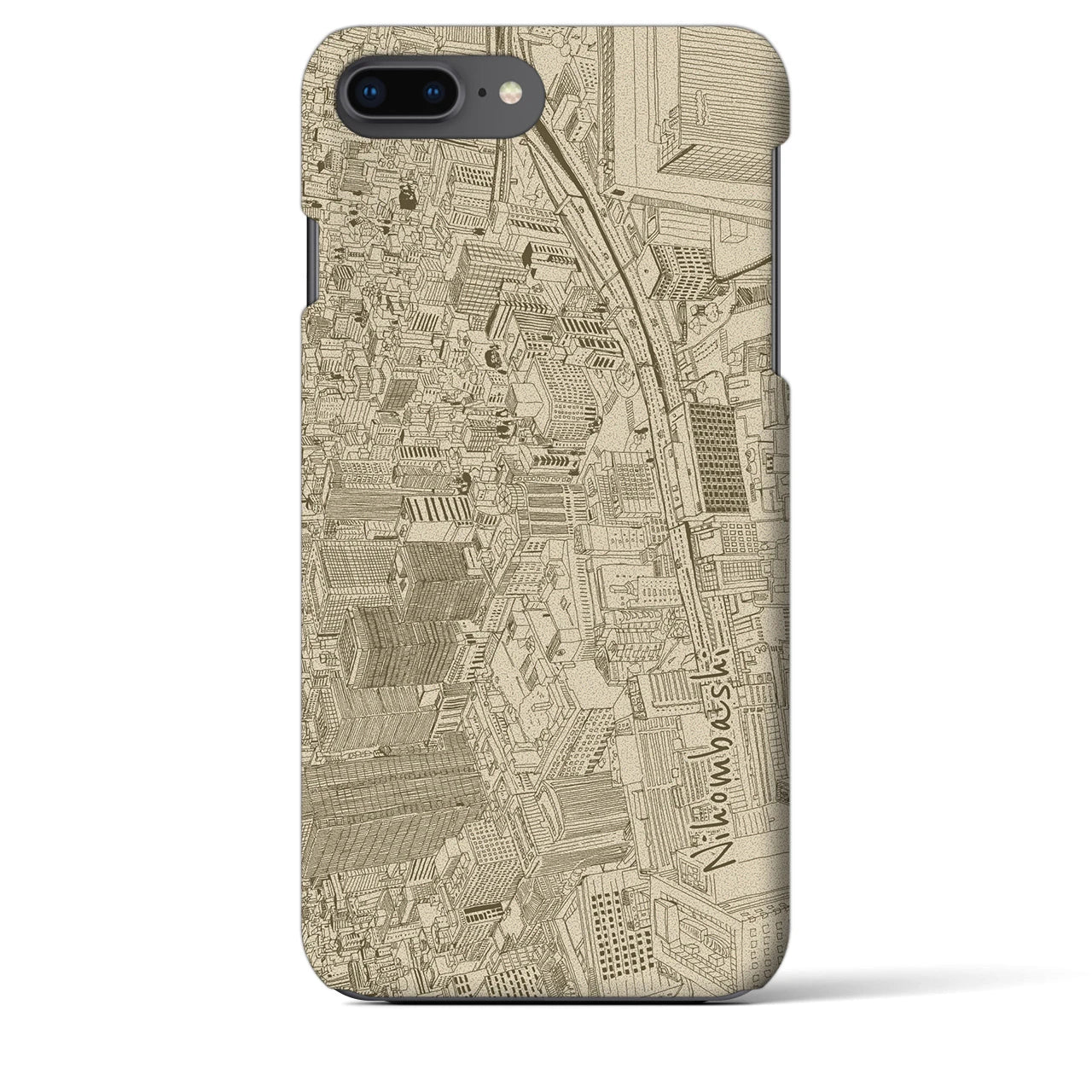 【日本橋(フリーハンドランドスケープ)】フリーハンドランドスケープiPhoneケース(バックカバータイプ)