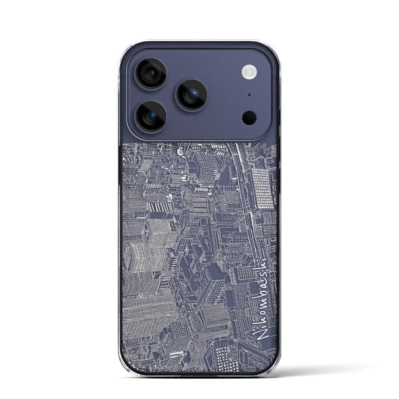 【日本橋(フリーハンドランドスケープ)】フリーハンドランドスケープiPhoneケース(クリアタイプ)ホワイトレース・iPhone 17 Pro Max 用