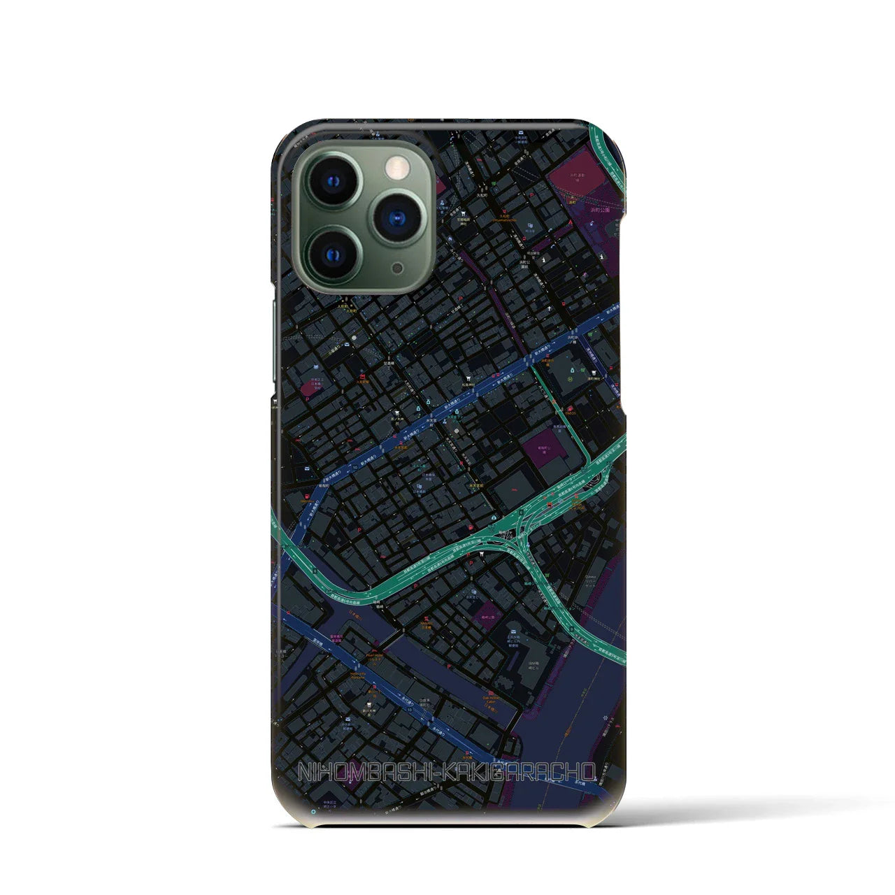【日本橋蛎殻町(東京都)】地図柄iPhoneケース(バックカバータイプ)