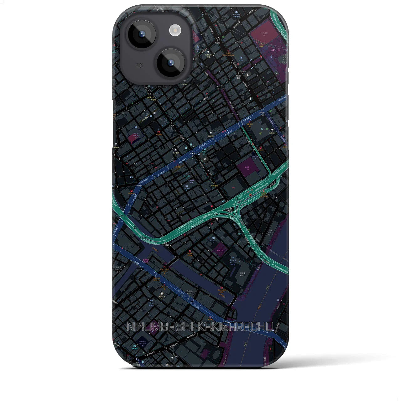 【日本橋蛎殻町(東京都)】地図柄iPhoneケース(バックカバータイプ)