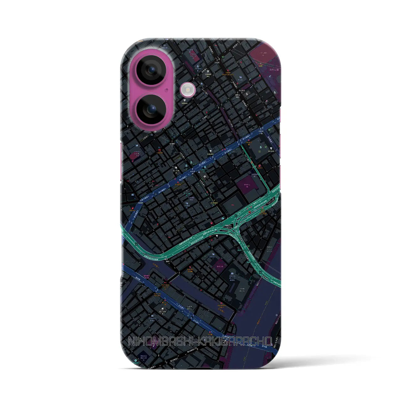 【日本橋蛎殻町(東京都)】地図柄iPhoneケース(バックカバータイプ)