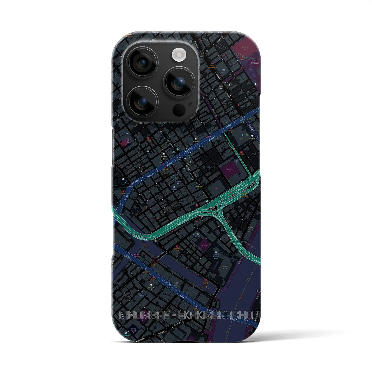 【日本橋蛎殻町(東京都)】地図柄iPhoneケース(バックカバータイプ)