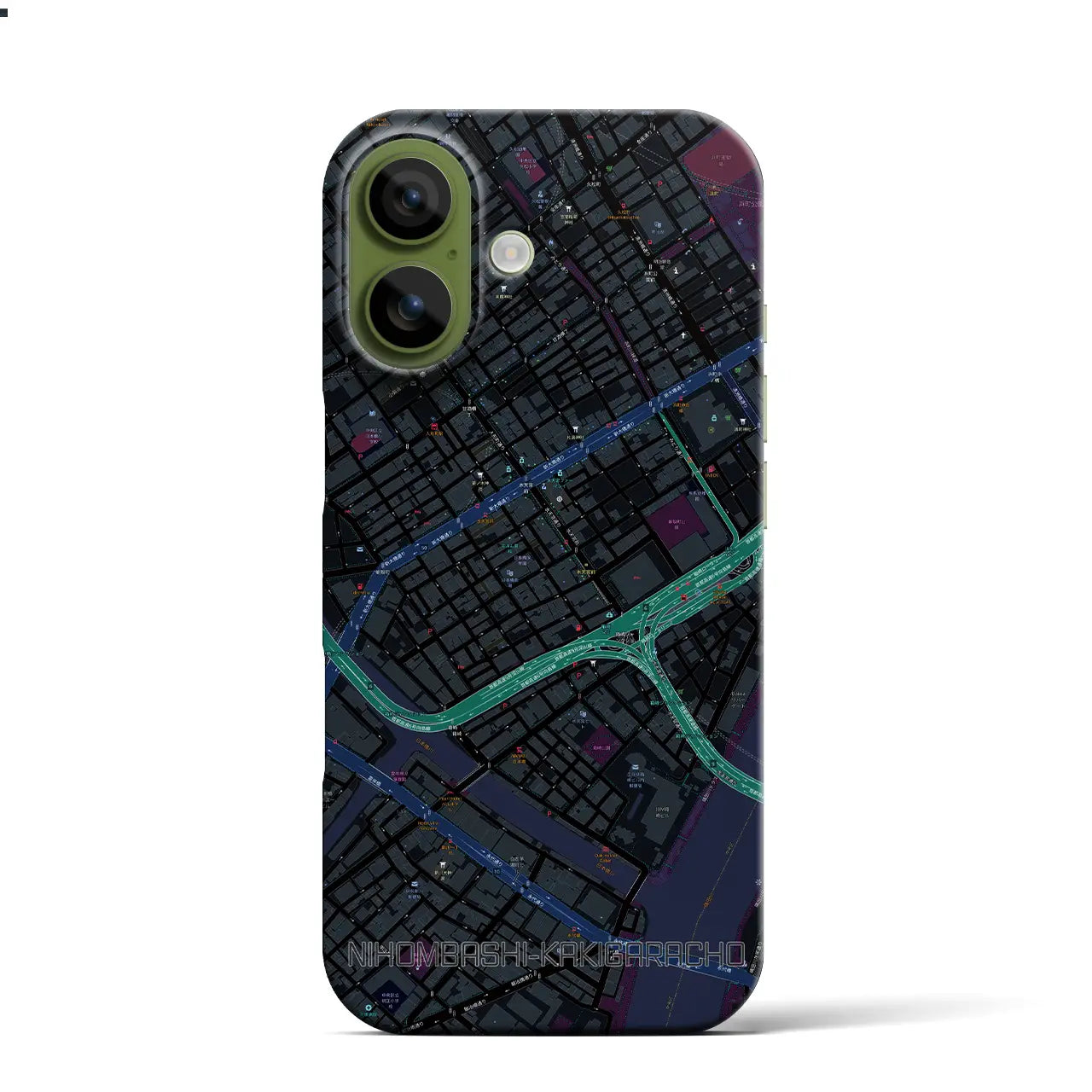 【日本橋蛎殻町(東京都)】地図柄iPhoneケース(バックカバータイプ)