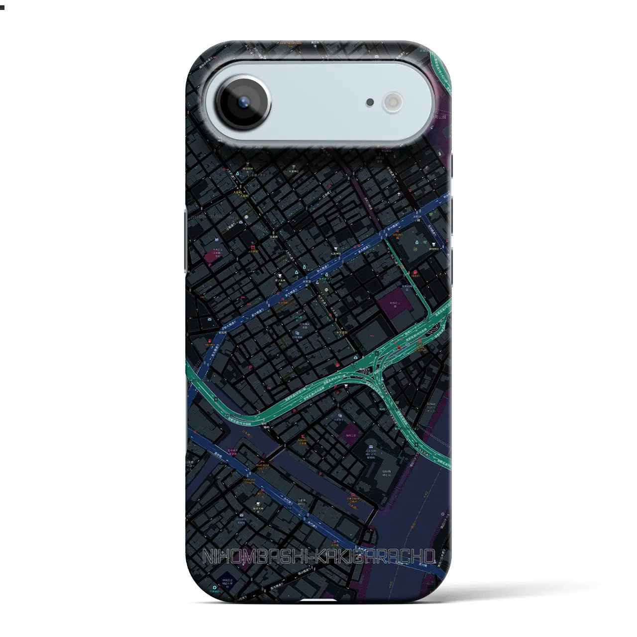 【日本橋蛎殻町(東京都)】地図柄iPhoneケース(バックカバータイプ)