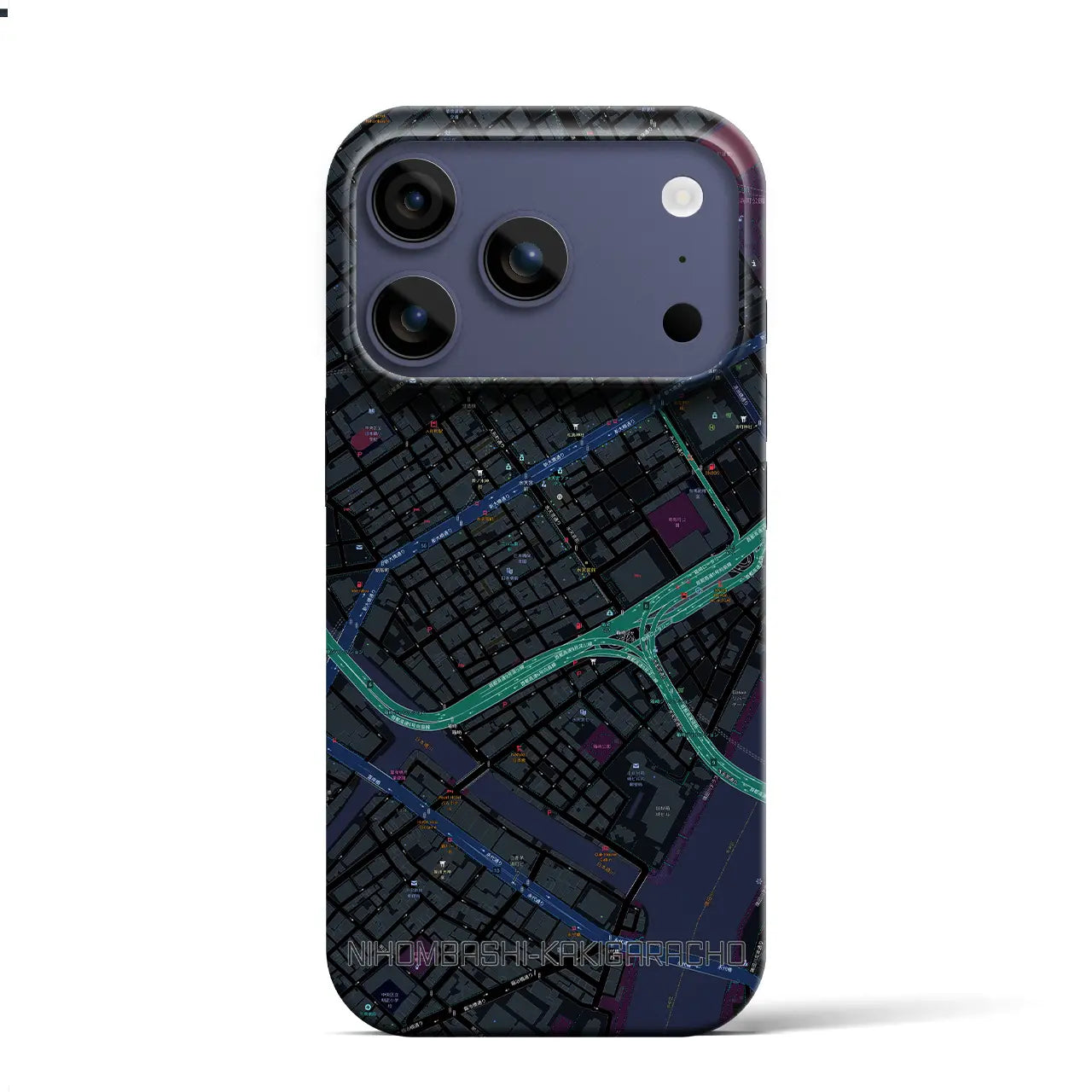 【日本橋蛎殻町(東京都)】地図柄iPhoneケース(バックカバータイプ)