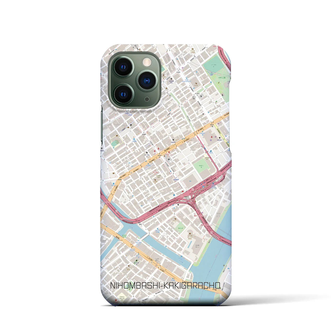 【日本橋蛎殻町(東京都)】地図柄iPhoneケース(バックカバータイプ)