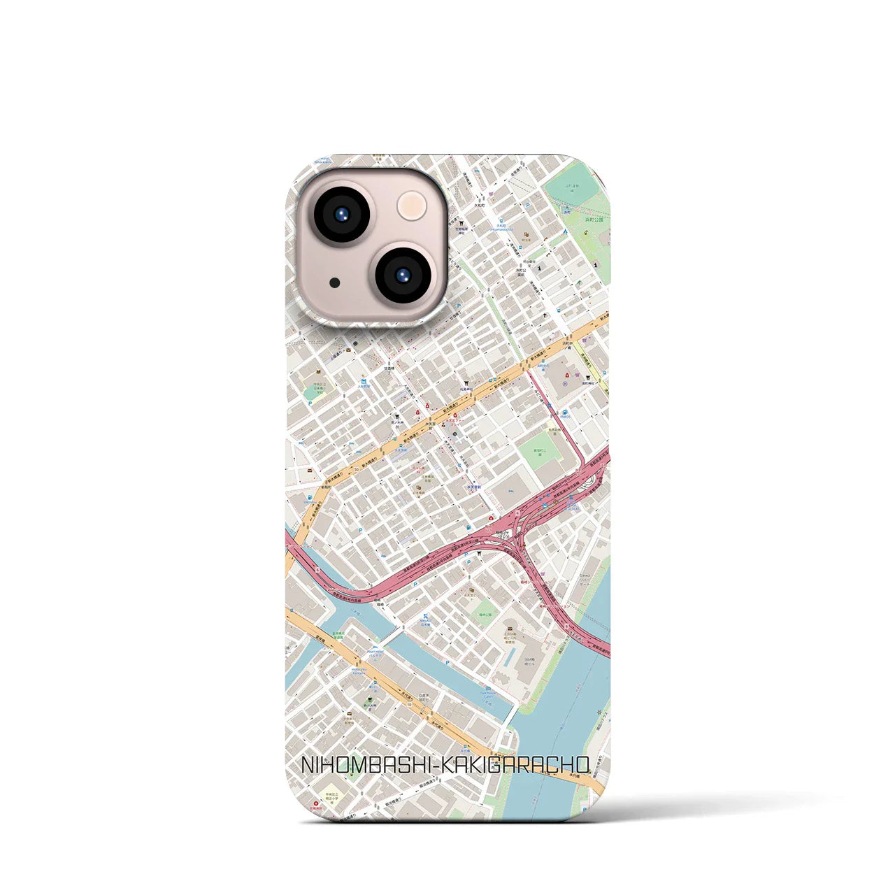 【日本橋蛎殻町(東京都)】地図柄iPhoneケース(バックカバータイプ)