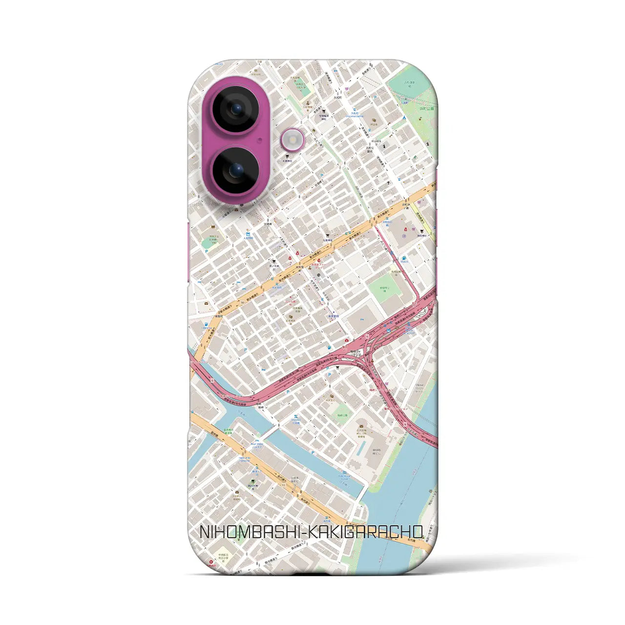 【日本橋蛎殻町(東京都)】地図柄iPhoneケース(バックカバータイプ)