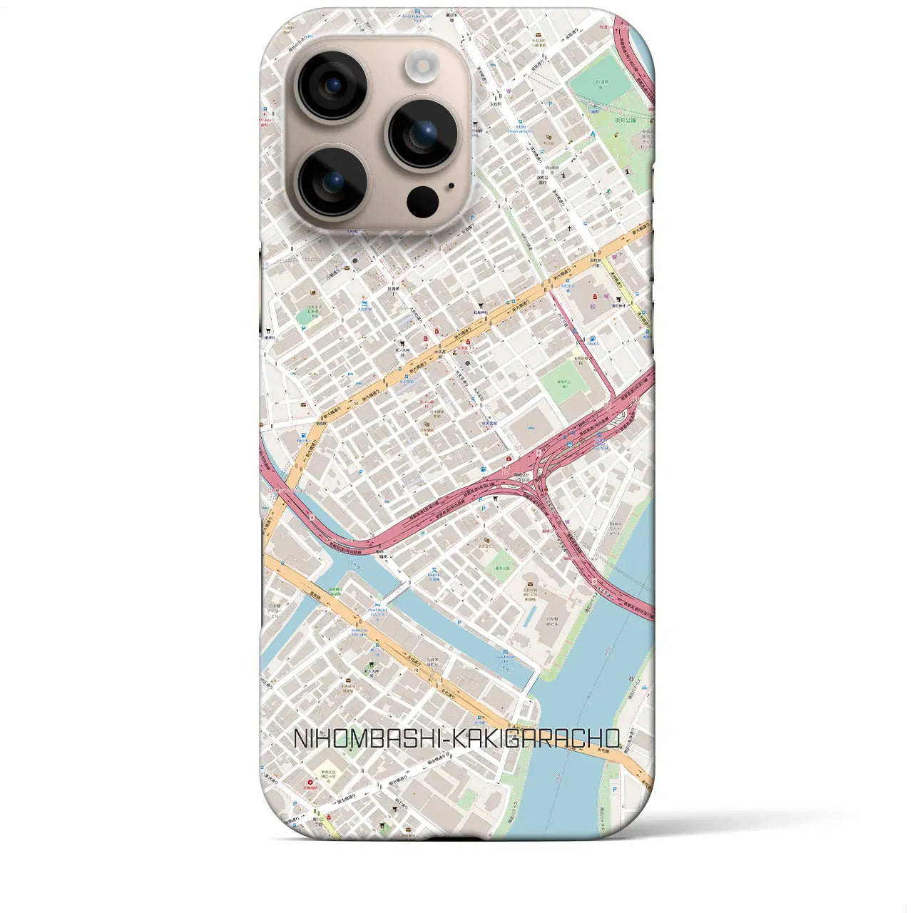 【日本橋蛎殻町(東京都)】地図柄iPhoneケース(バックカバータイプ)