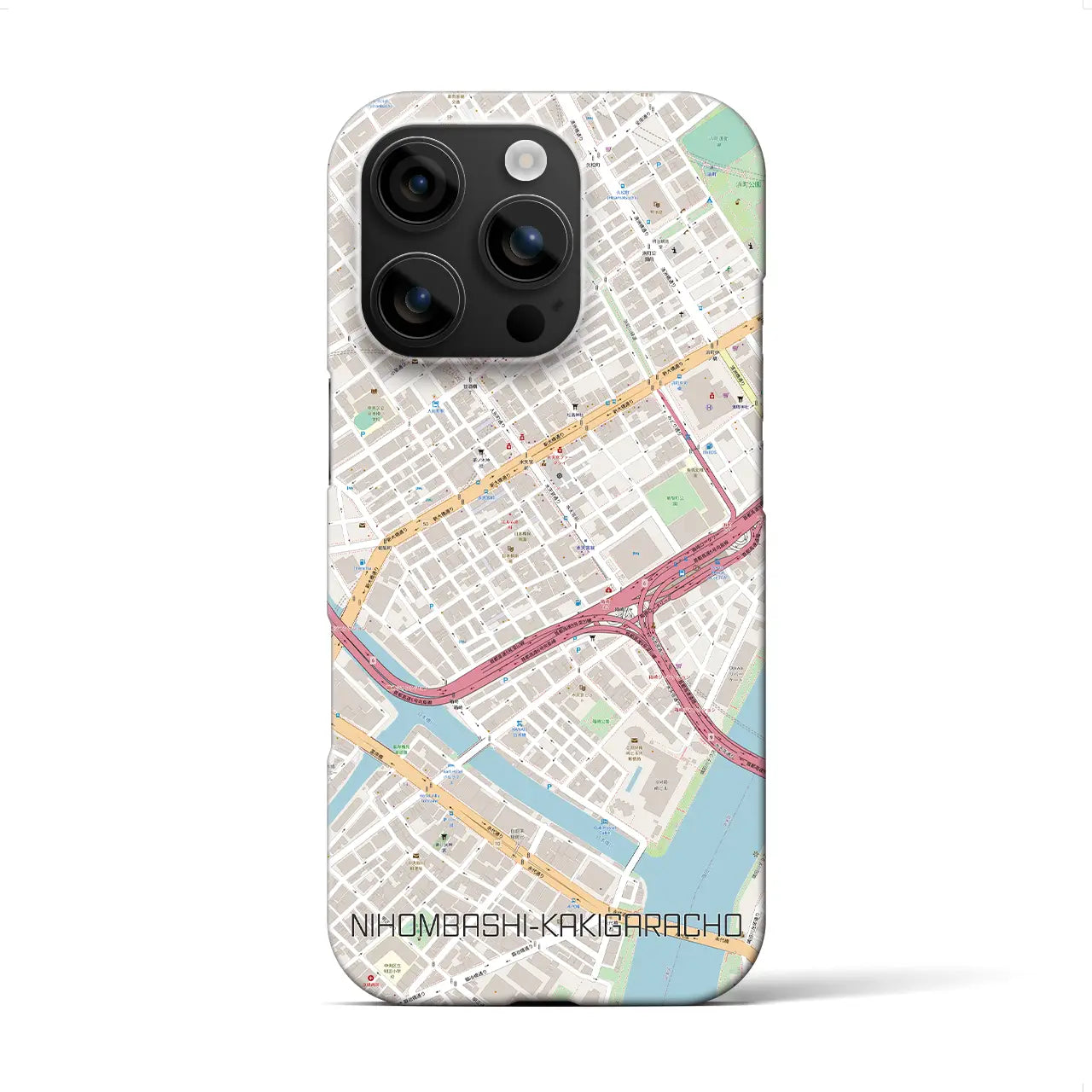 【日本橋蛎殻町(東京都)】地図柄iPhoneケース(バックカバータイプ)