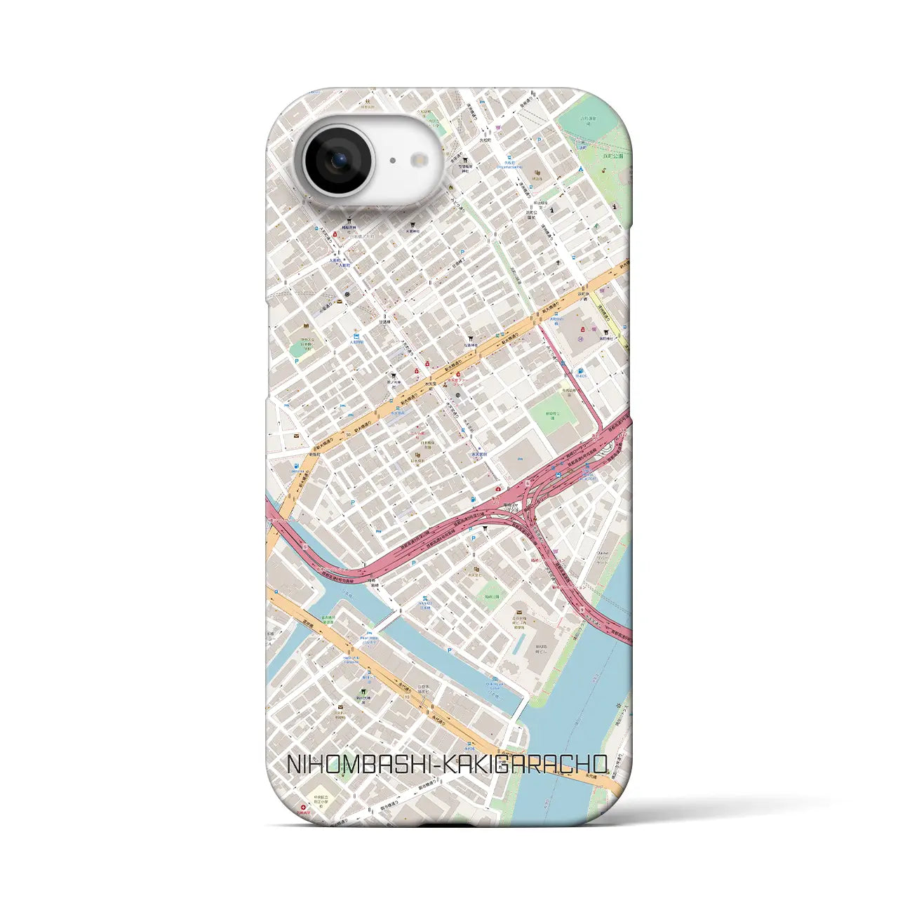 【日本橋蛎殻町(東京都)】地図柄iPhoneケース(バックカバータイプ)