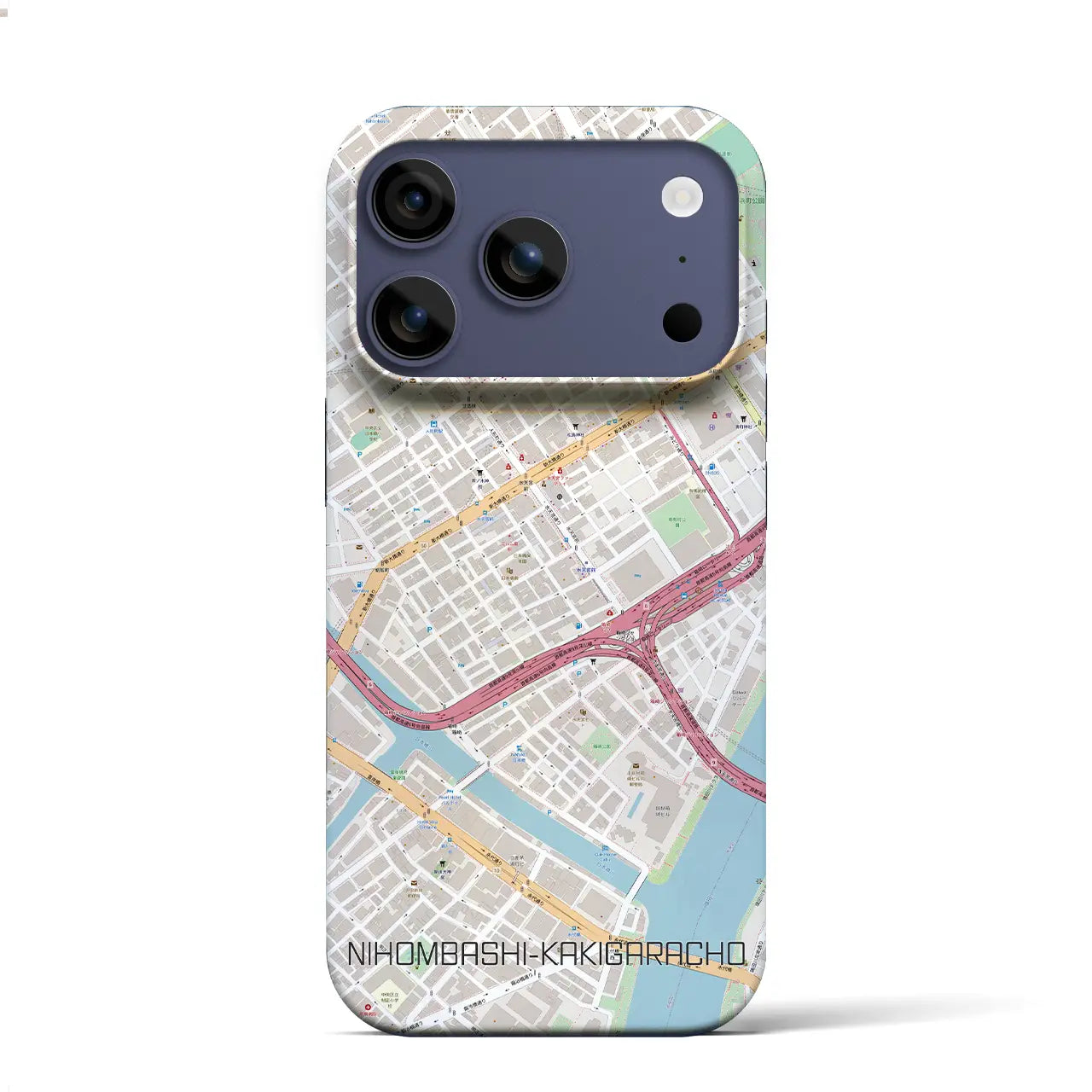 【日本橋蛎殻町(東京都)】地図柄iPhoneケース(バックカバータイプ)ナチュラル・iPhone 17 Pro Max 用