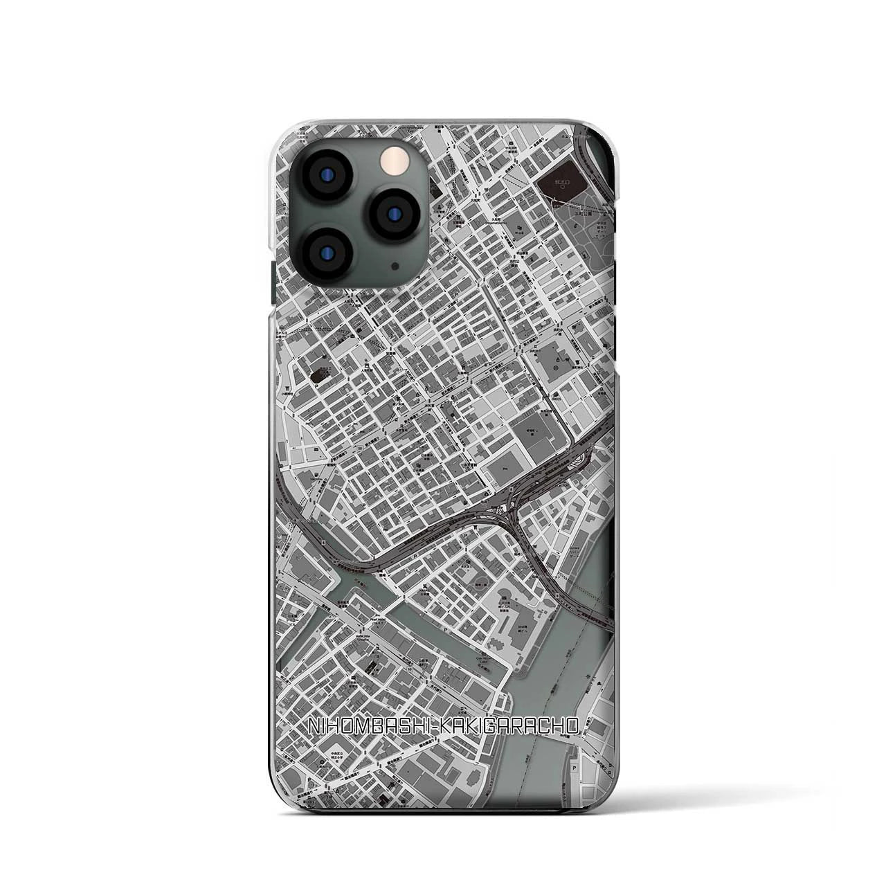 【日本橋蛎殻町(東京都)】地図柄iPhoneケース(クリアタイプ)