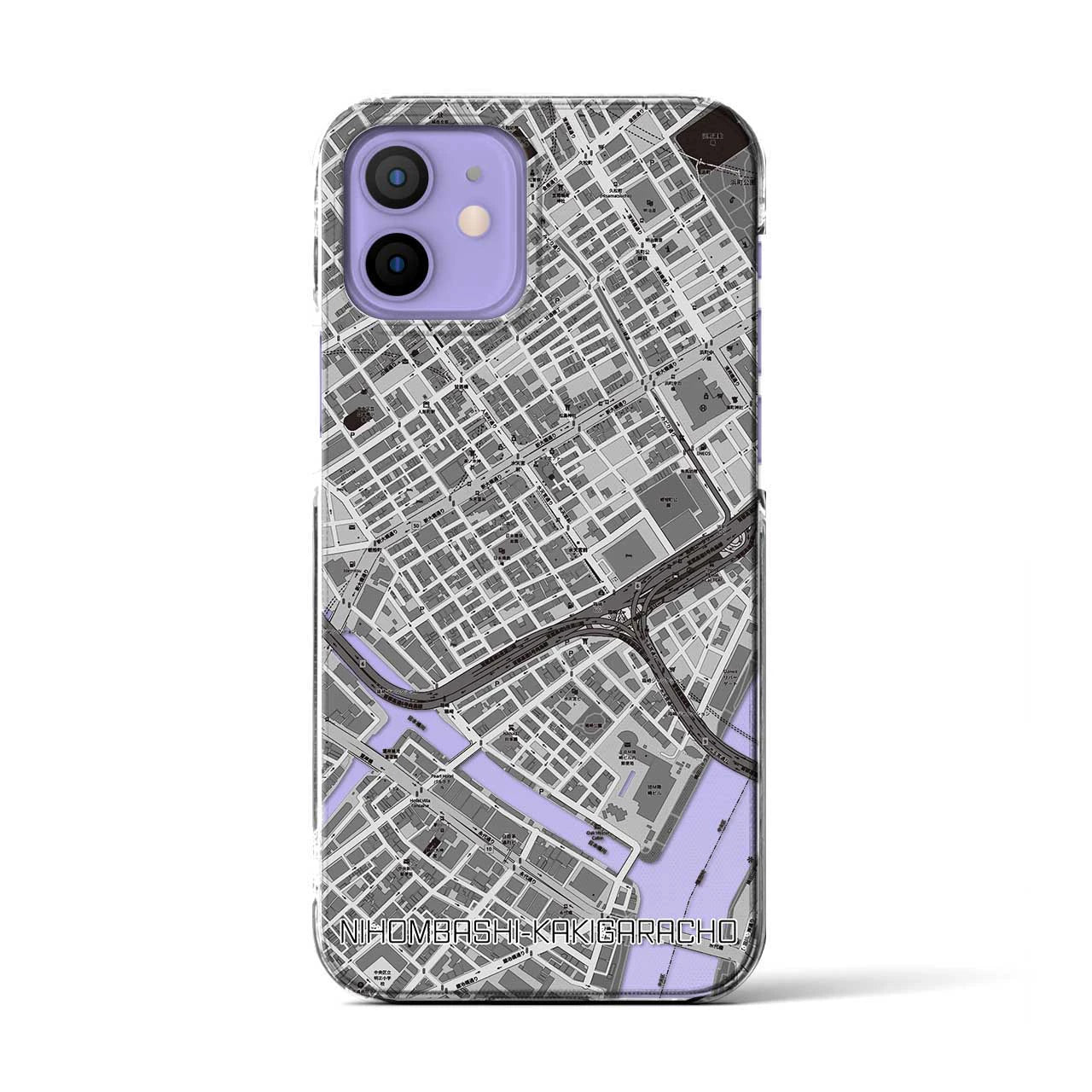 【日本橋蛎殻町(東京都)】地図柄iPhoneケース(クリアタイプ)