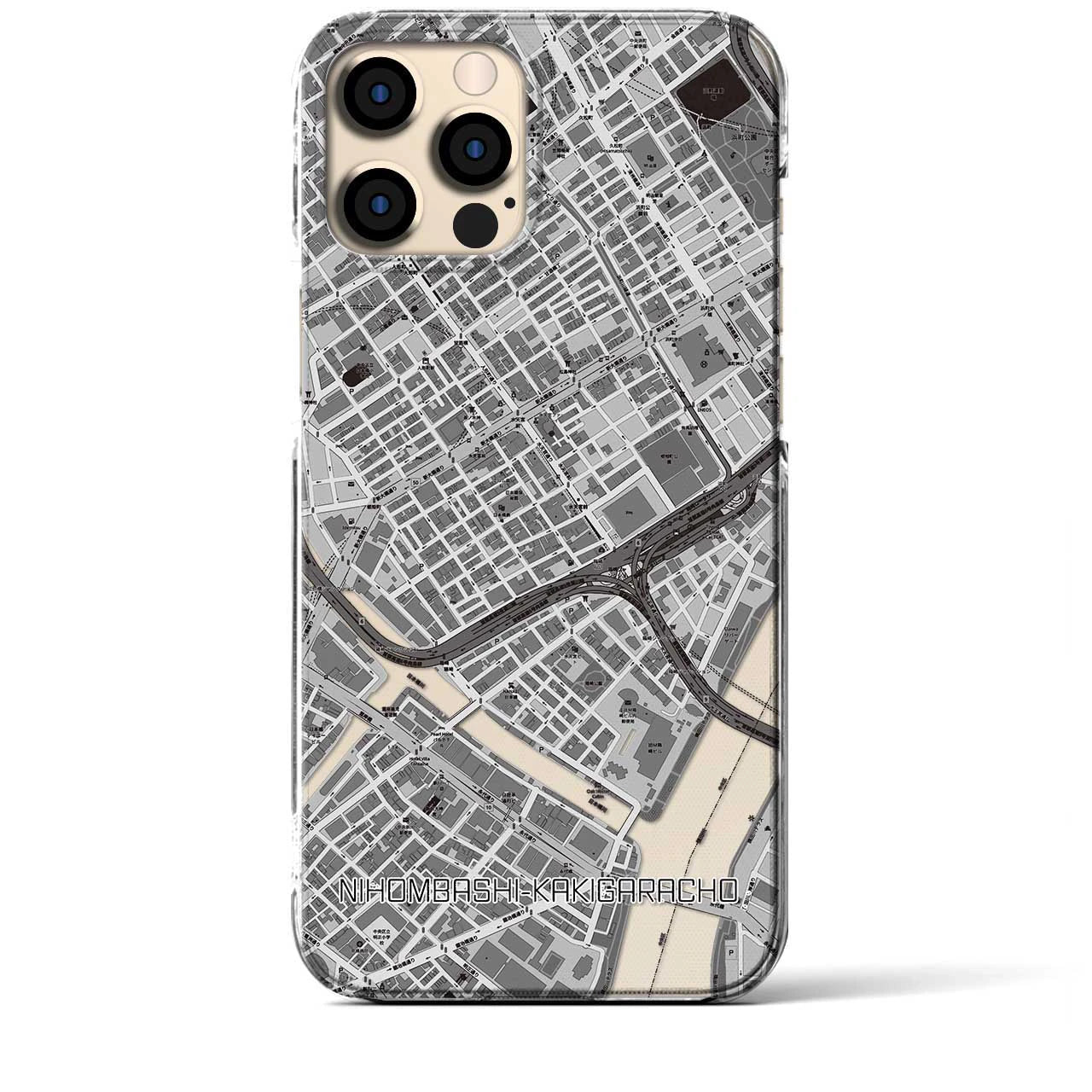 【日本橋蛎殻町(東京都)】地図柄iPhoneケース(クリアタイプ)