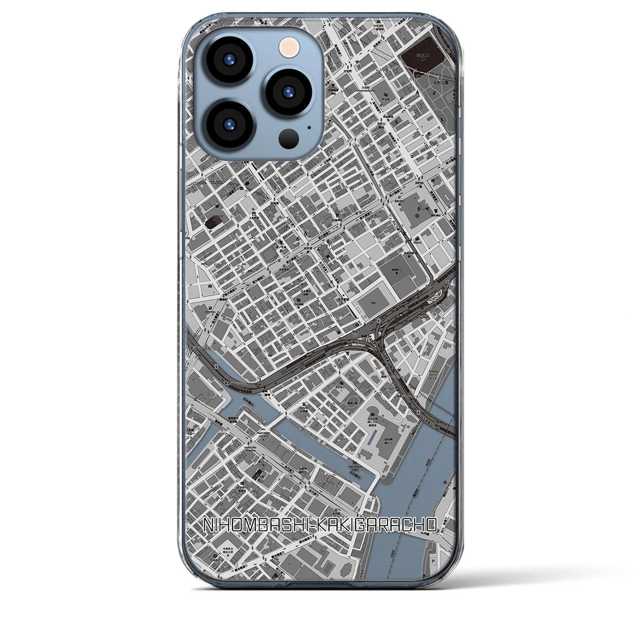 【日本橋蛎殻町(東京都)】地図柄iPhoneケース(クリアタイプ)