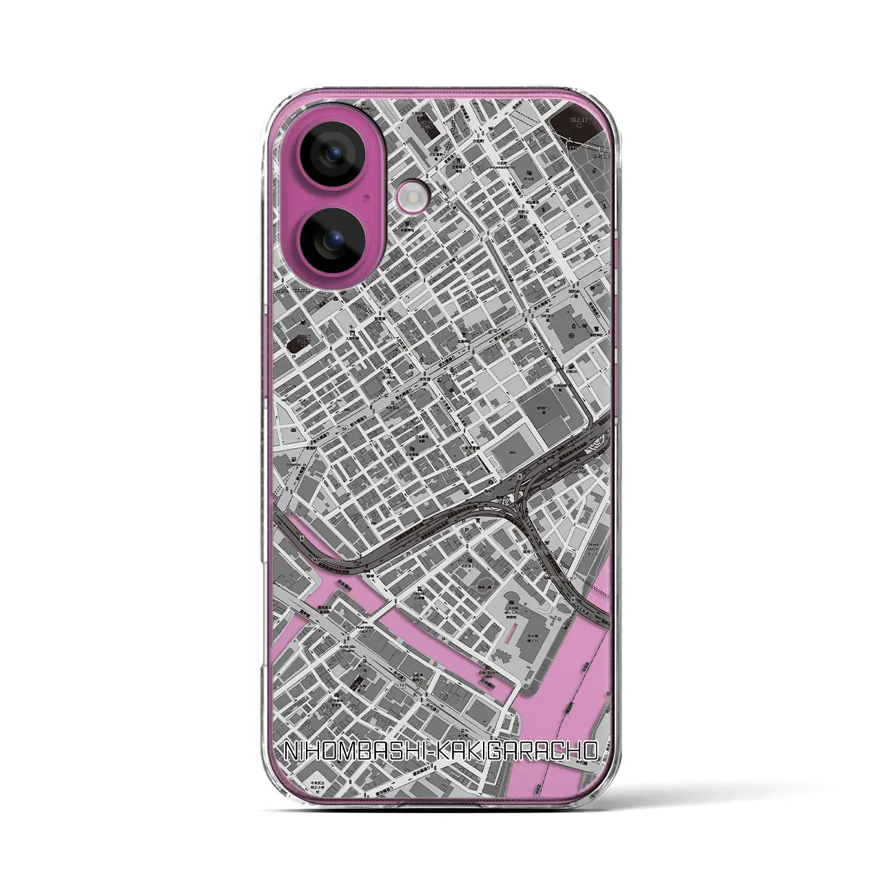 【日本橋蛎殻町(東京都)】地図柄iPhoneケース(クリアタイプ)
