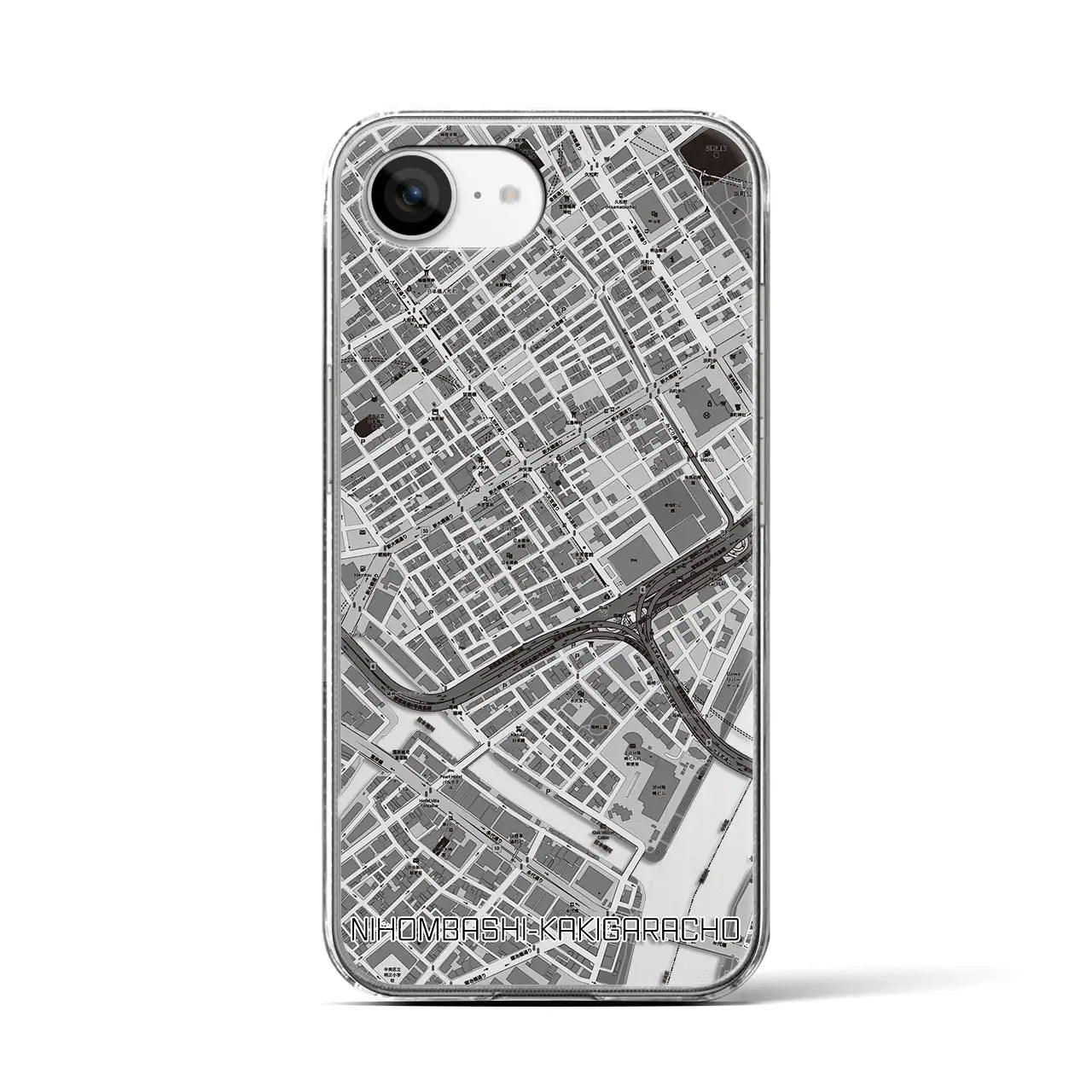 【日本橋蛎殻町(東京都)】地図柄iPhoneケース(クリアタイプ)