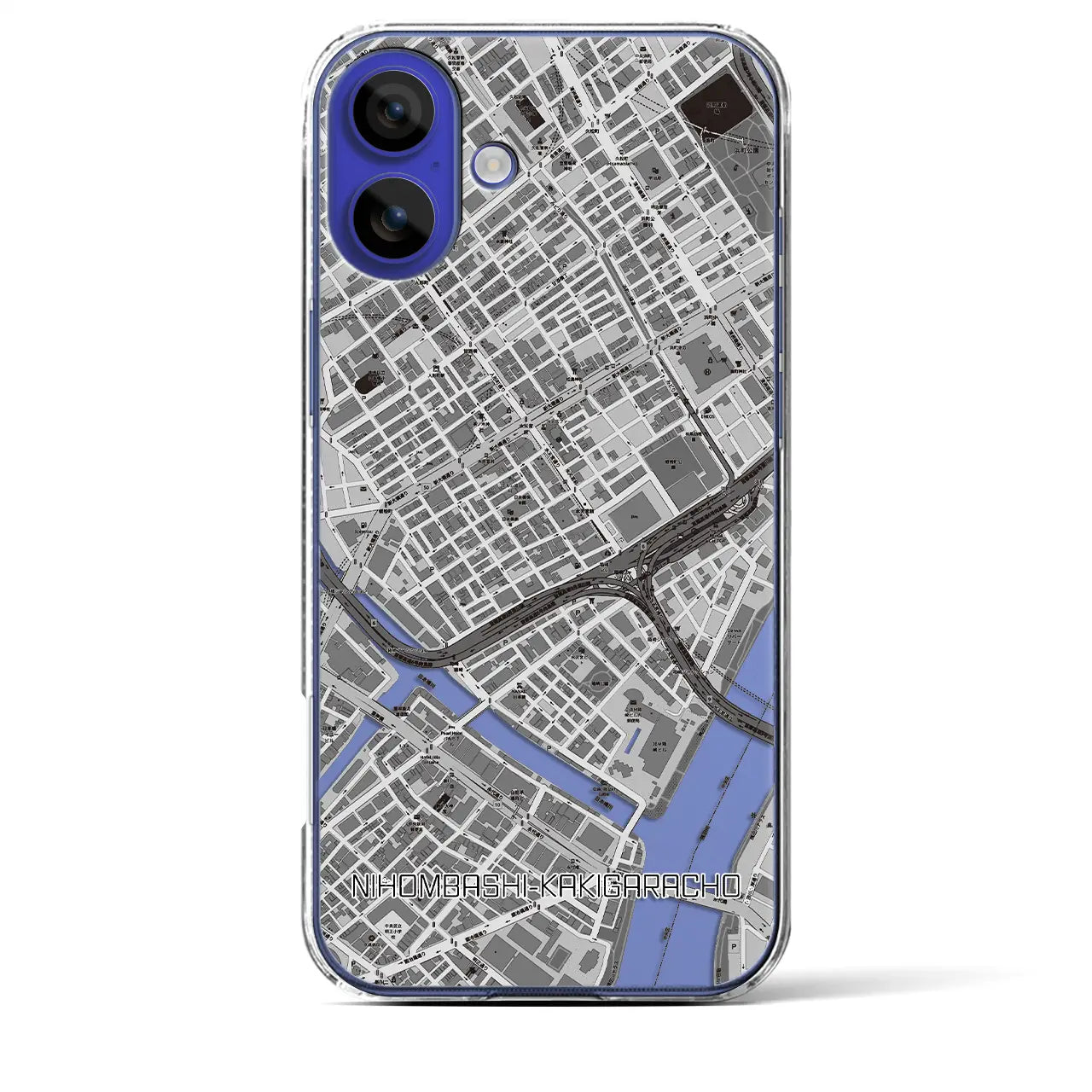 【日本橋蛎殻町(東京都)】地図柄iPhoneケース(クリアタイプ)